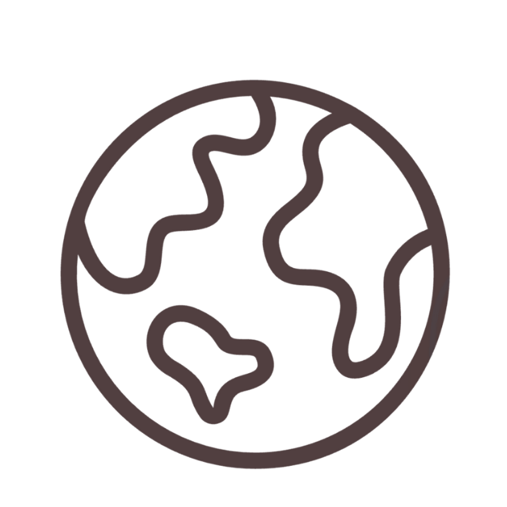 Outline of planet Earth with continents.