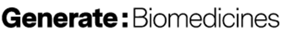 Text reading 'Generate: Biomedicines' in black and gray font.