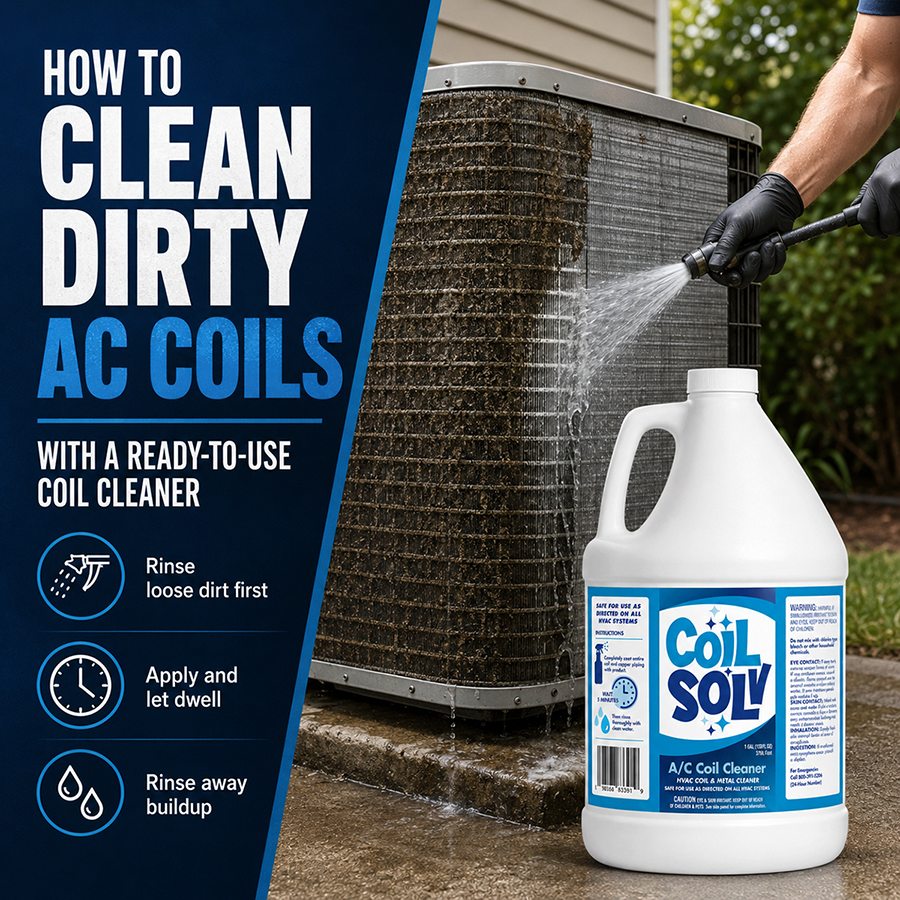 How to Clean Dirty AC Coils with a Ready-to-Use Coil Cleaner