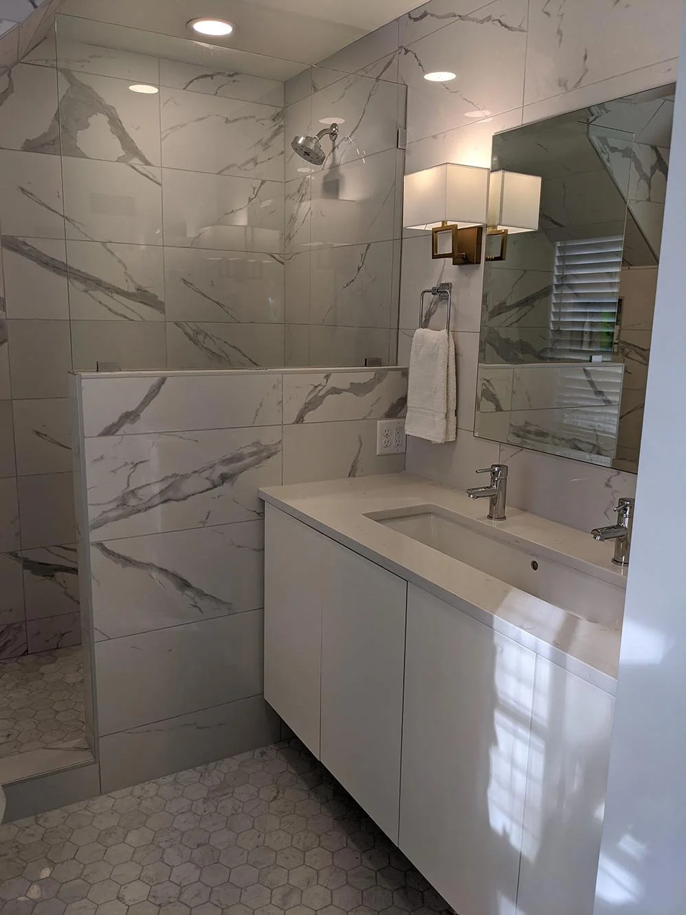 Modern Bathroom 
Construction 
Modern Design 
Marble Bathroom 
Kansas Construction 
Design and Construction 
