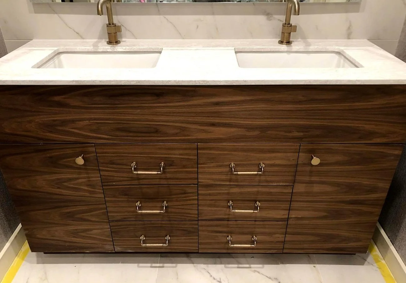 Modern Bathroom 
Construction 
Modern Design 
Wood Bathroom Vanity 
Elegant Bathroom 
Kansas Construction 
Design and Construction 