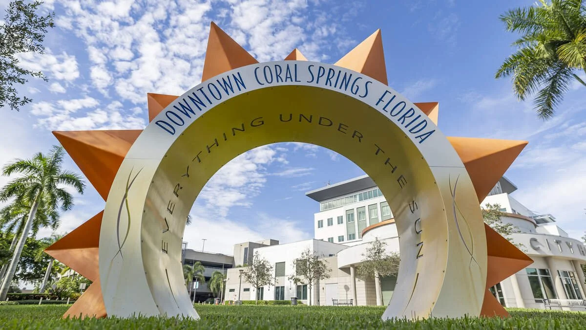 Welcome to Coral Springs sign in Broward County, Florida