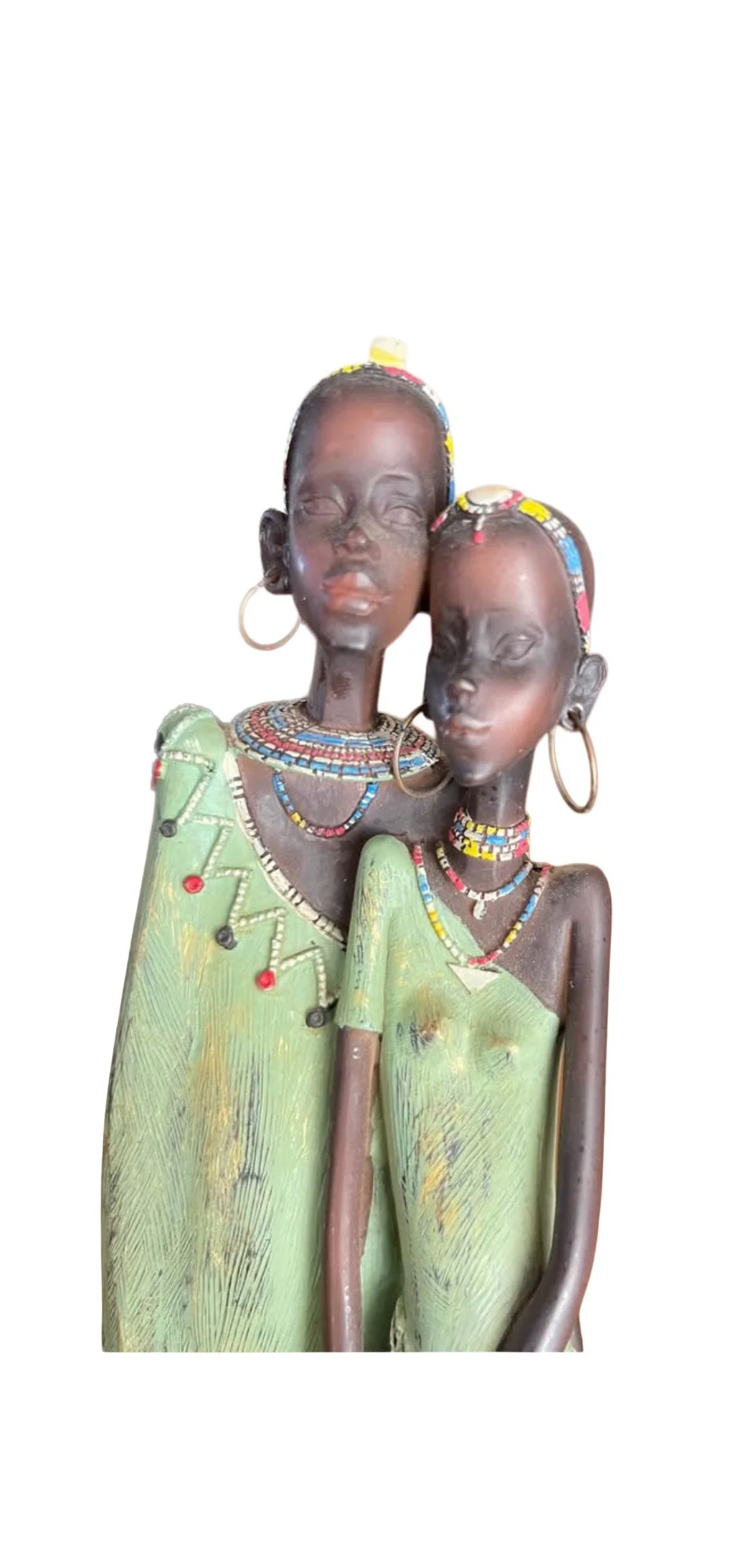 Wooden Statue of African Man and Women