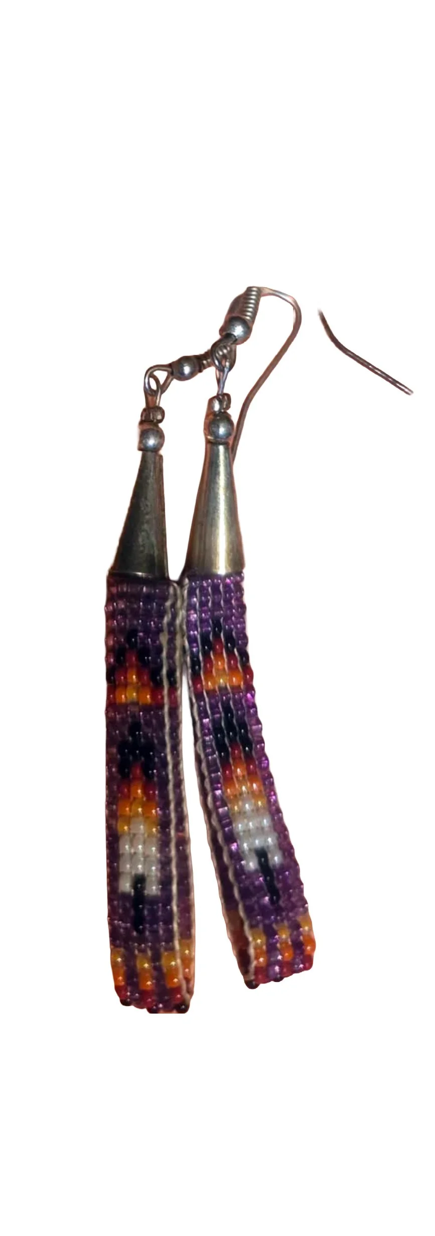 Native American Made Woven Beaded Earrings