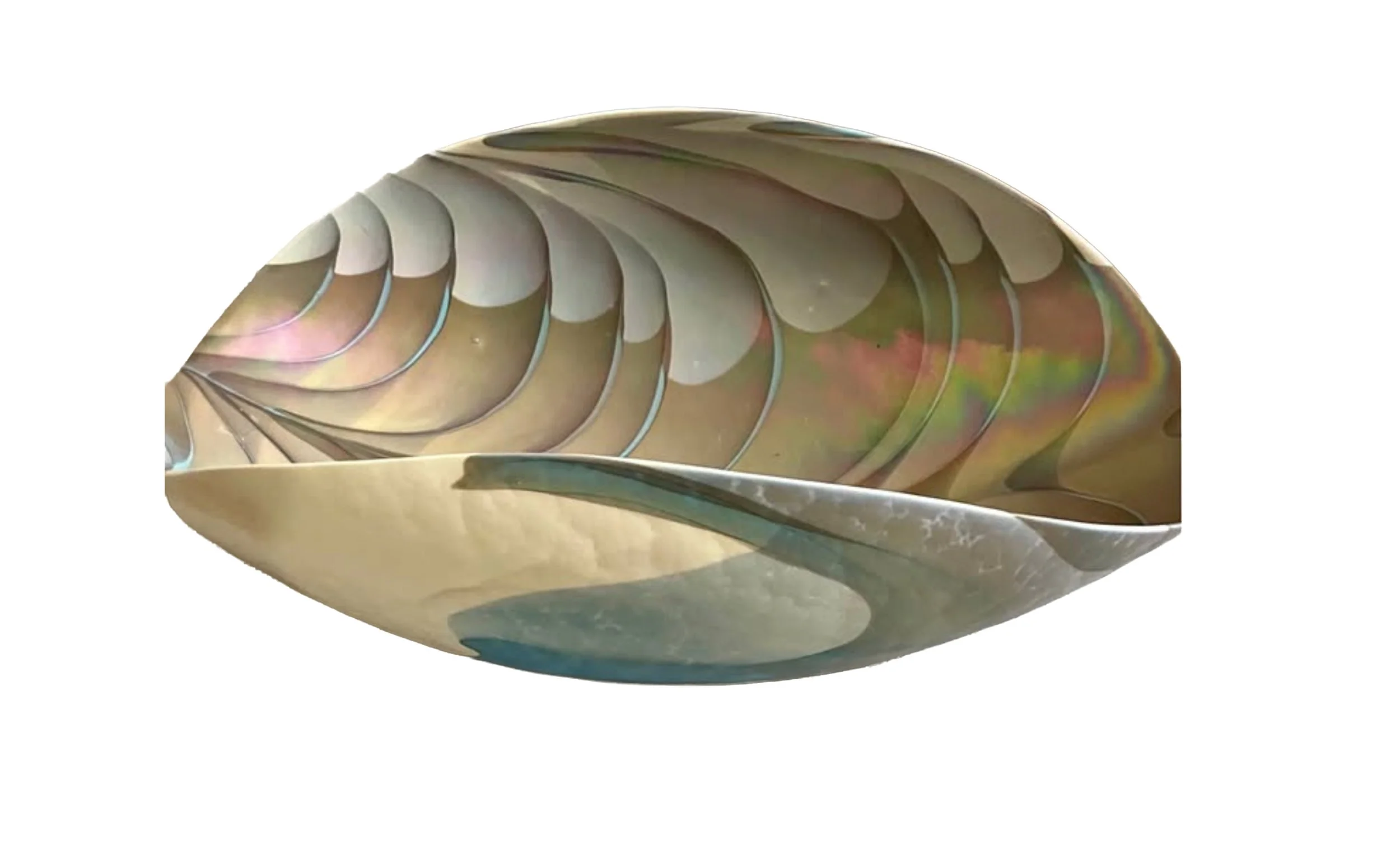 Handmade Stoneware Leaf Sculpture, Green Glaze, Botanical Decor