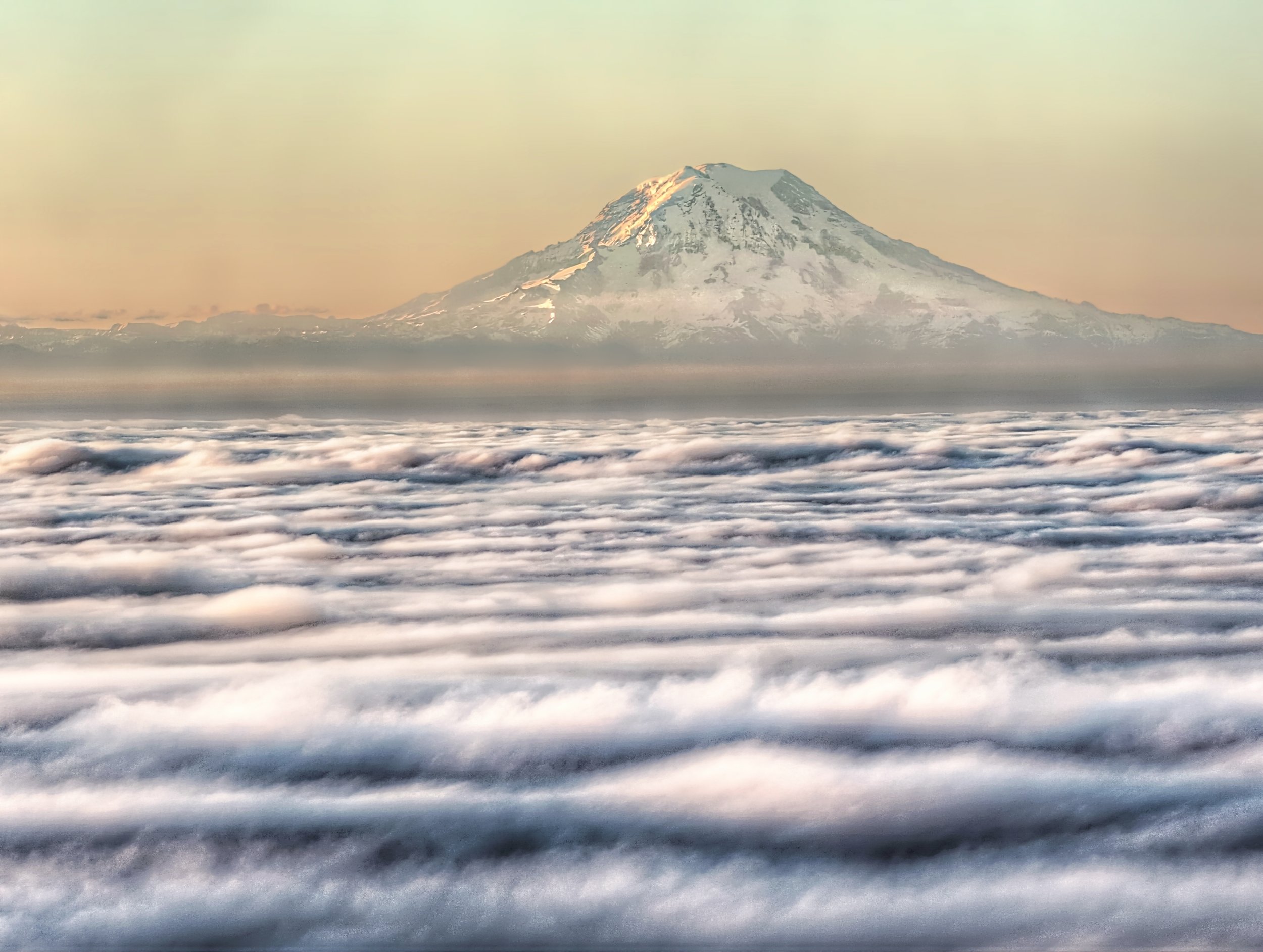Fog Waves & Mt. Rainier