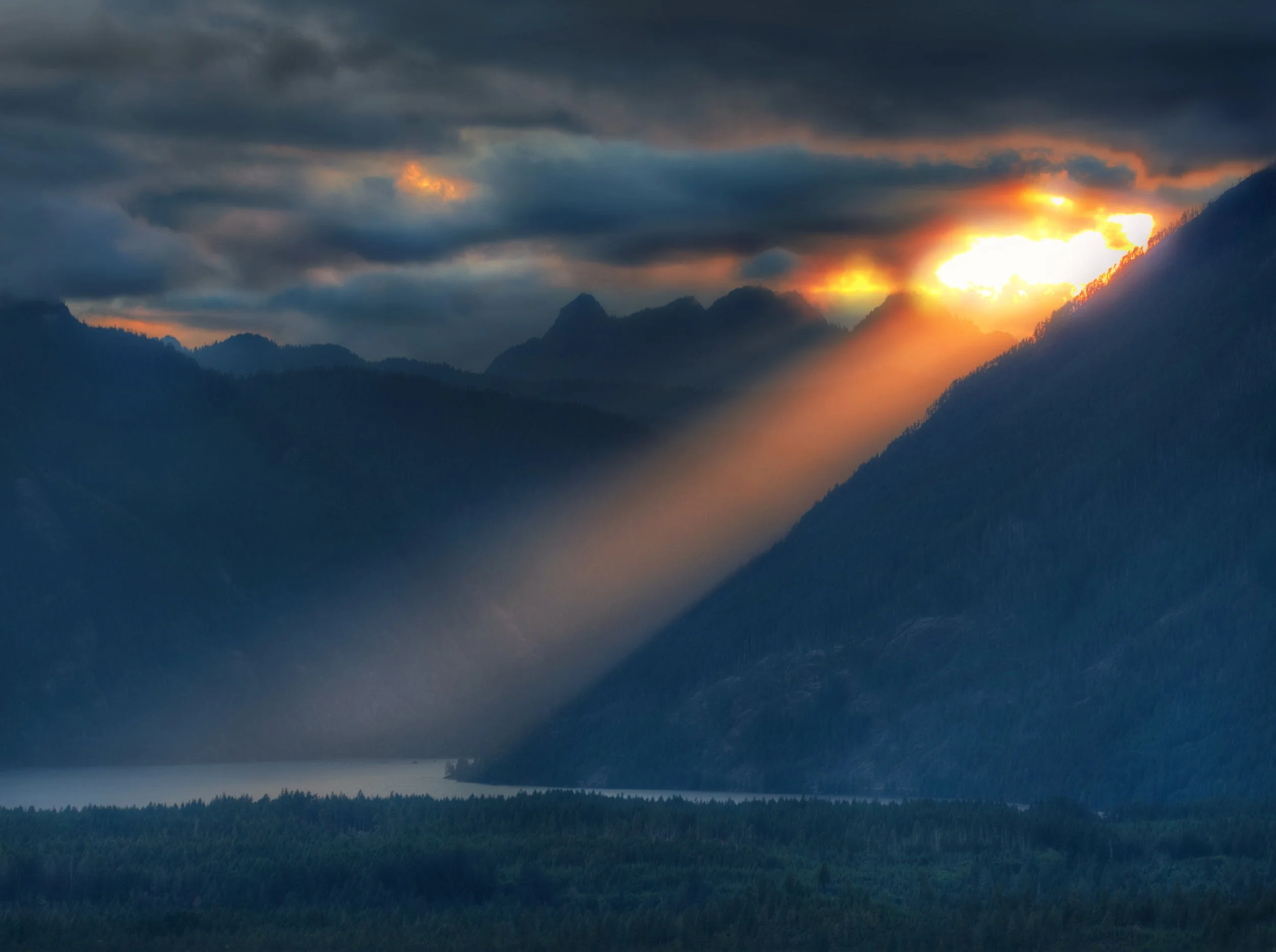 Beam of Sunset, Dow Mountain