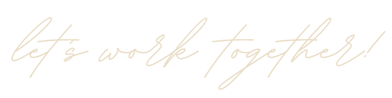 Stylized handwritten text that says 'let's work together!'
