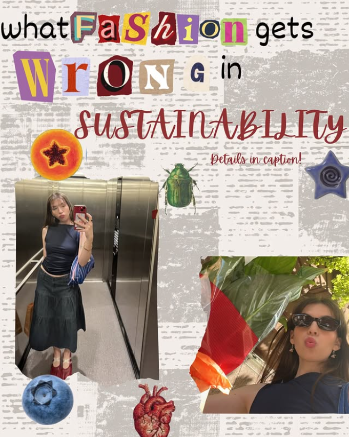 Social media photography post from sustainable living influencer Lydssustainableliving showcasing slow fashion styling