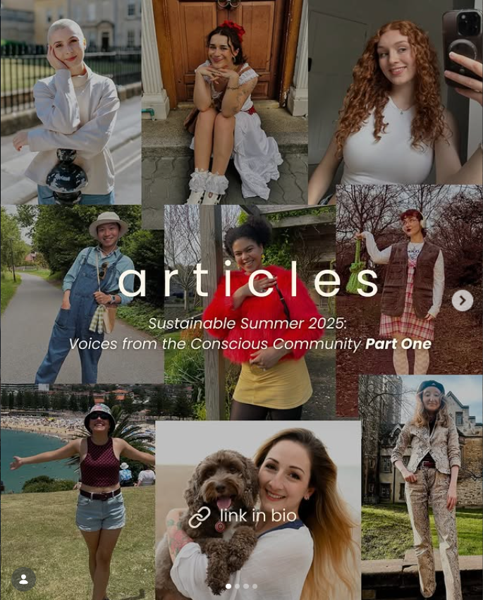 Instagram carousel cover graphic for Sustainable Summer 2025 Part One