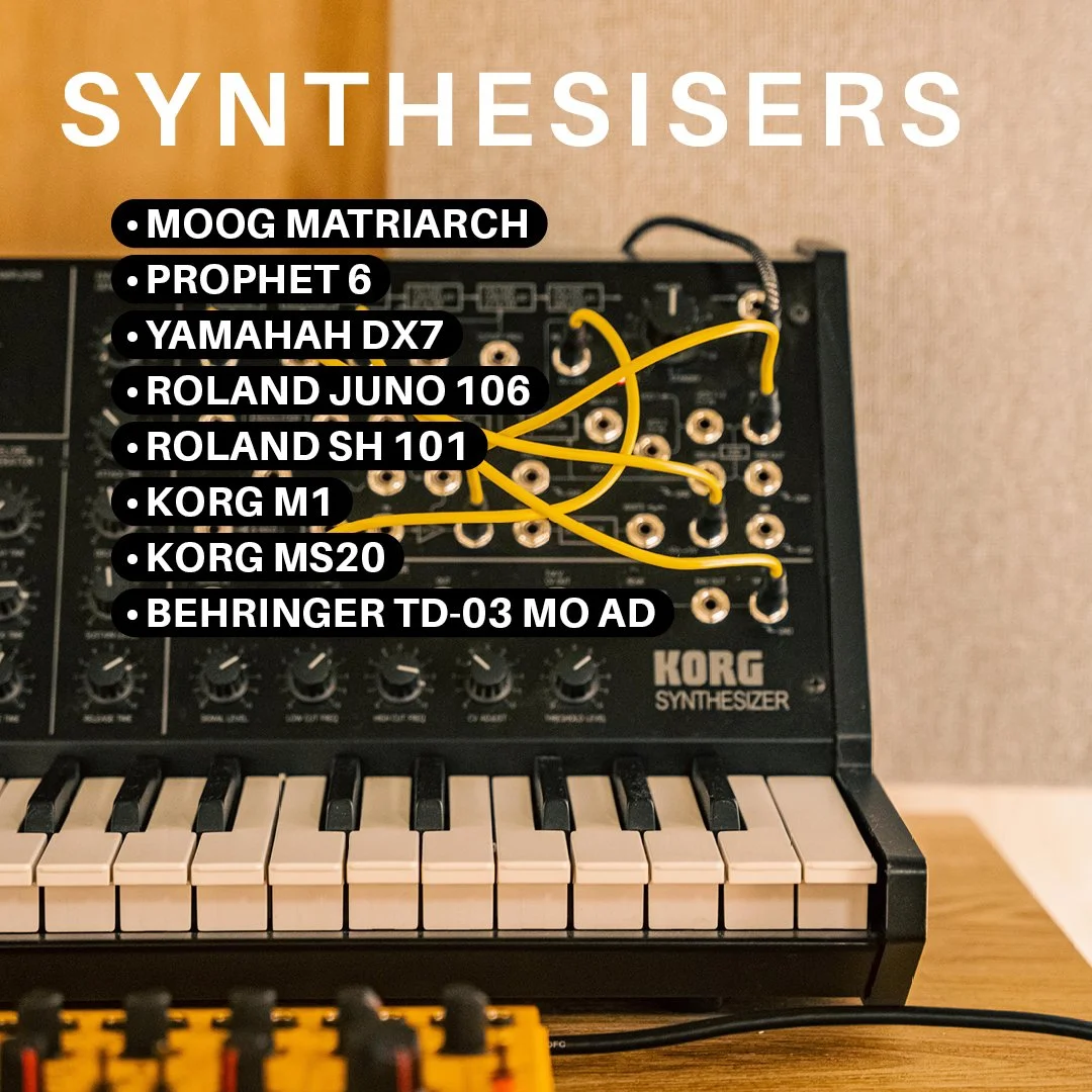 Our equipment list has been getting a lot of attention. 
Get your hands on one of the best collections of synthesisers publicly available to hire, 70's Jamaican Dub Delay FX, come and record professional grade vocals on industry standard compressors 