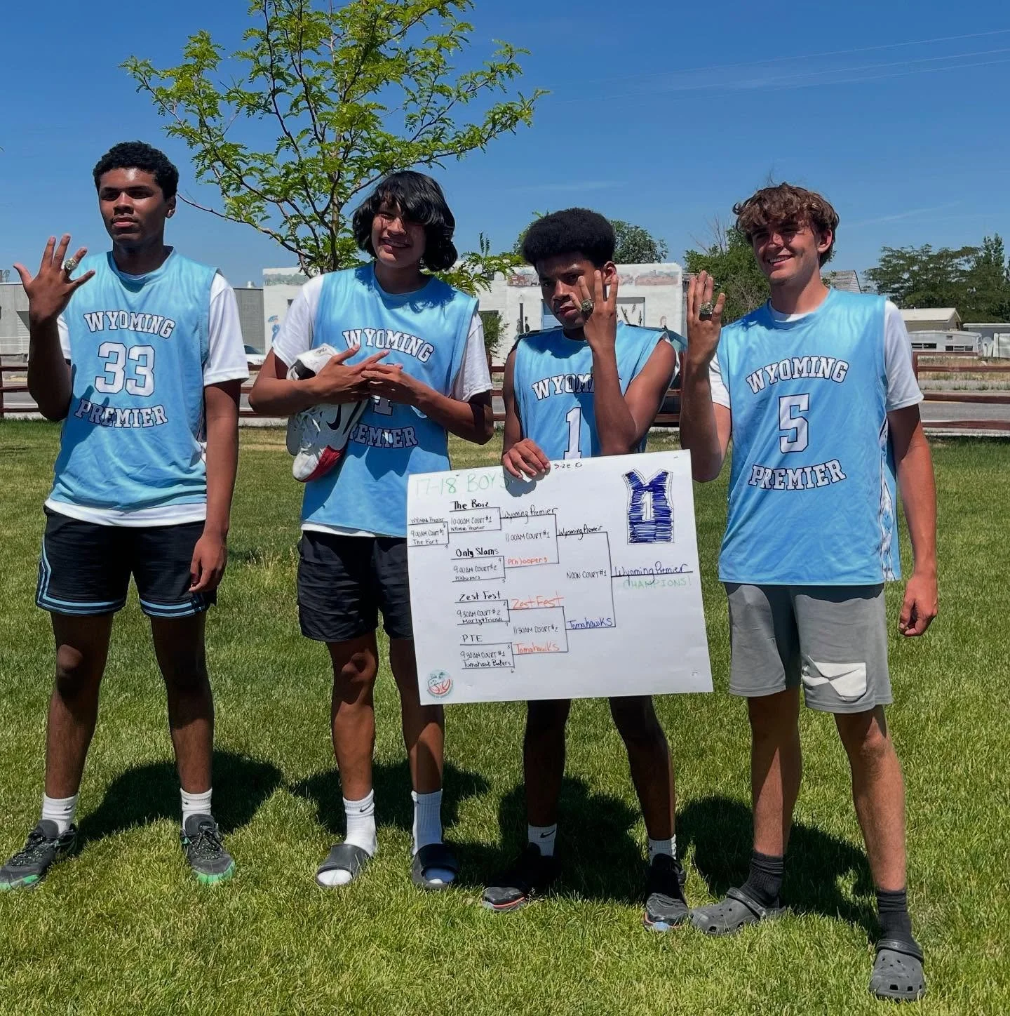 ITS NOT ALL ABOUT WINNING BUT WE DO ALOT OF IT OVER HERE&hellip; ANOTHER ONE 💍💍💍 SHOSHONI HOT SUMMER NIGHTS 3on3 18U CHAMPS