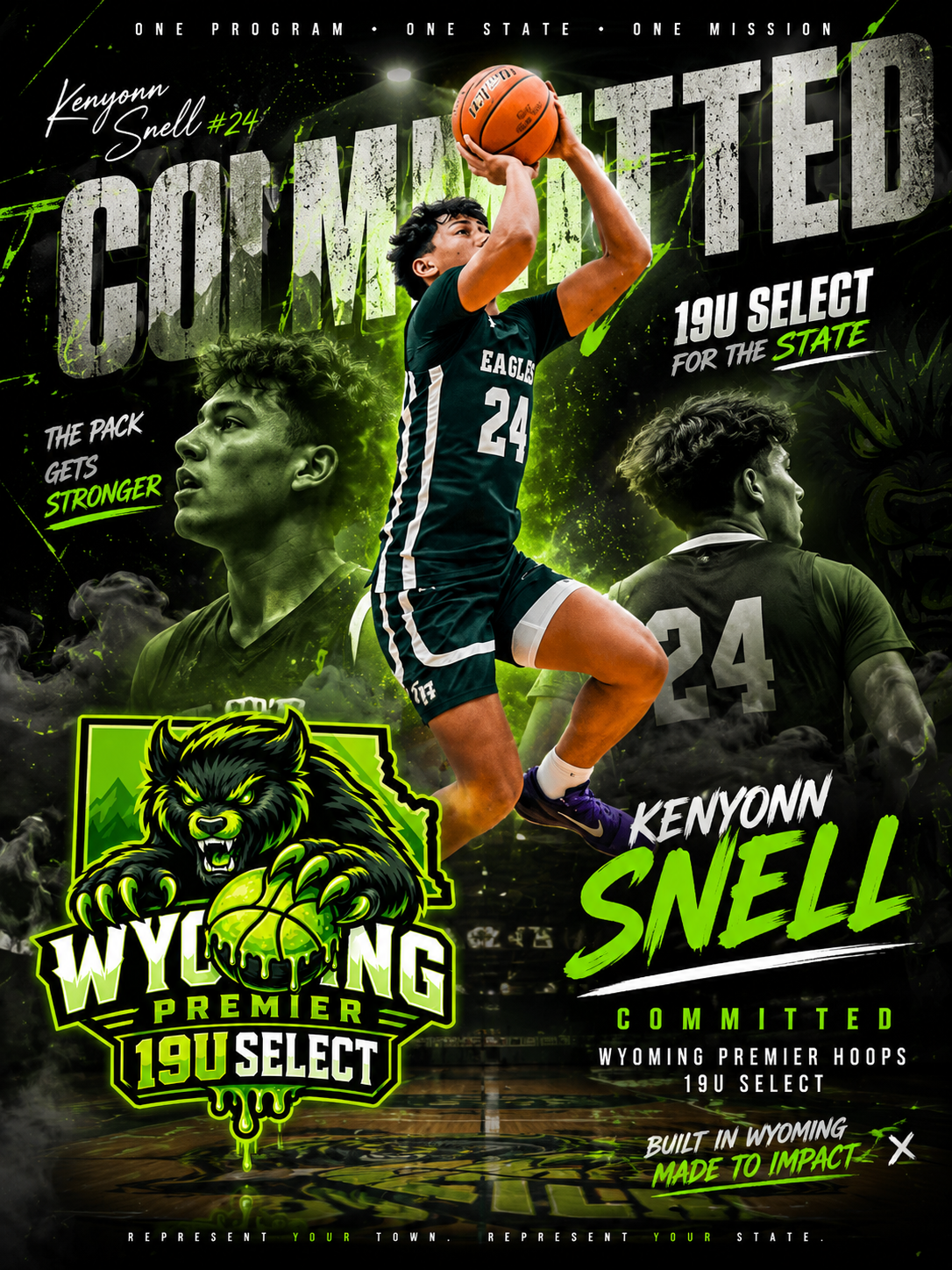 Kenyonn Snell Wyoming Premier Hoops 19U Select player spotlight