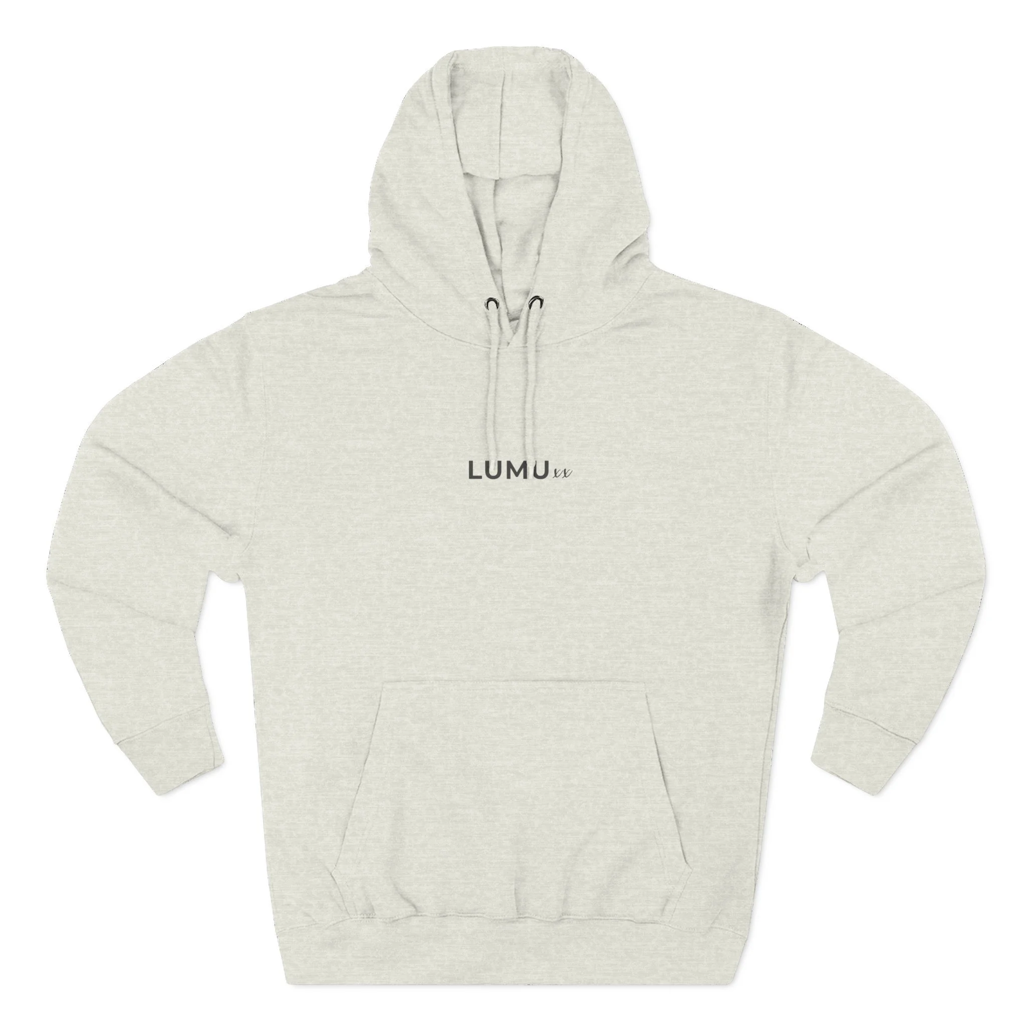 LUMU xx Signature Hoodie with Charcoal Ink Text | Premium Fleece Hoodie
