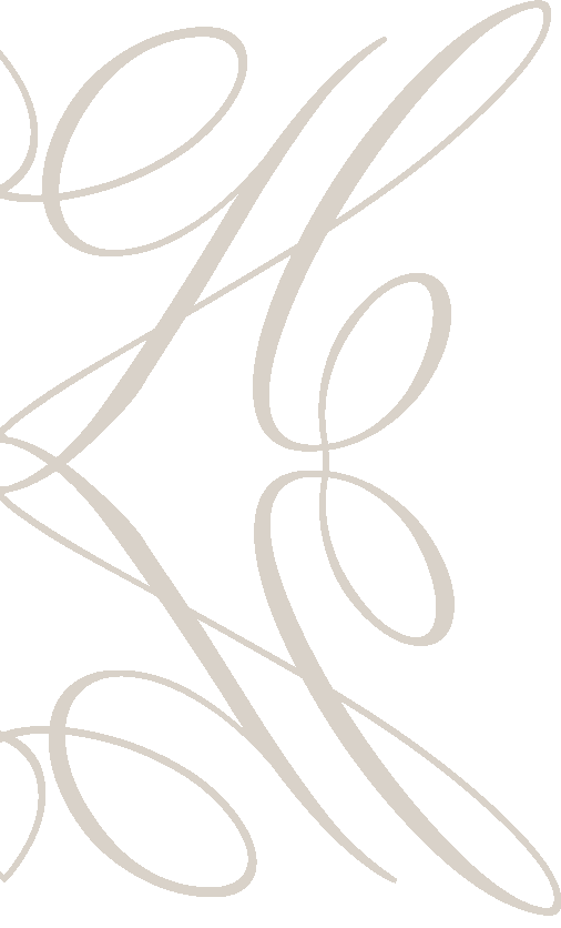 Abstract beige line-art monogram pattern on a light neutral background.