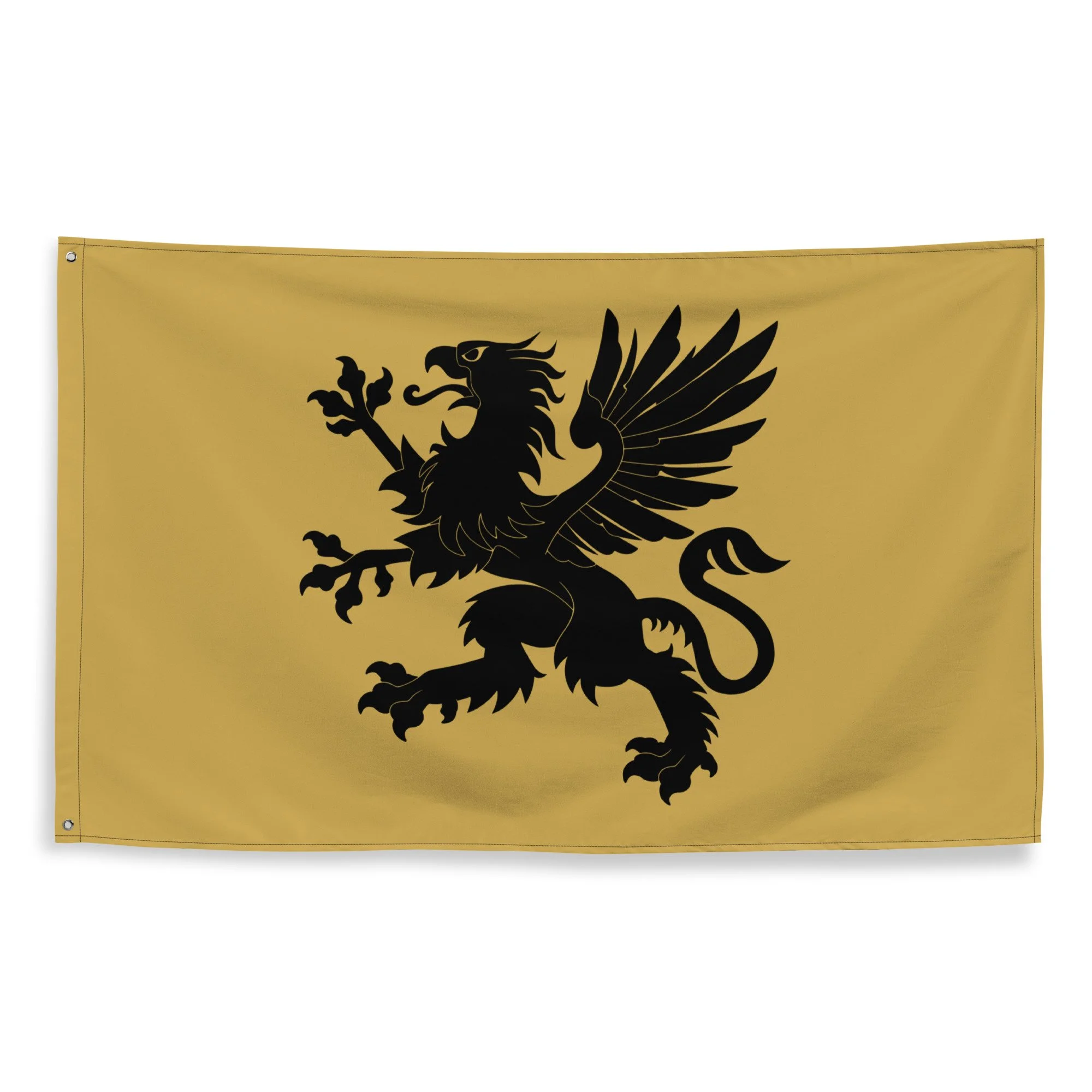 Wall flag — Tartarian griffin banner displayed indoors with antique symbolic design — alternative history — Etherfolk