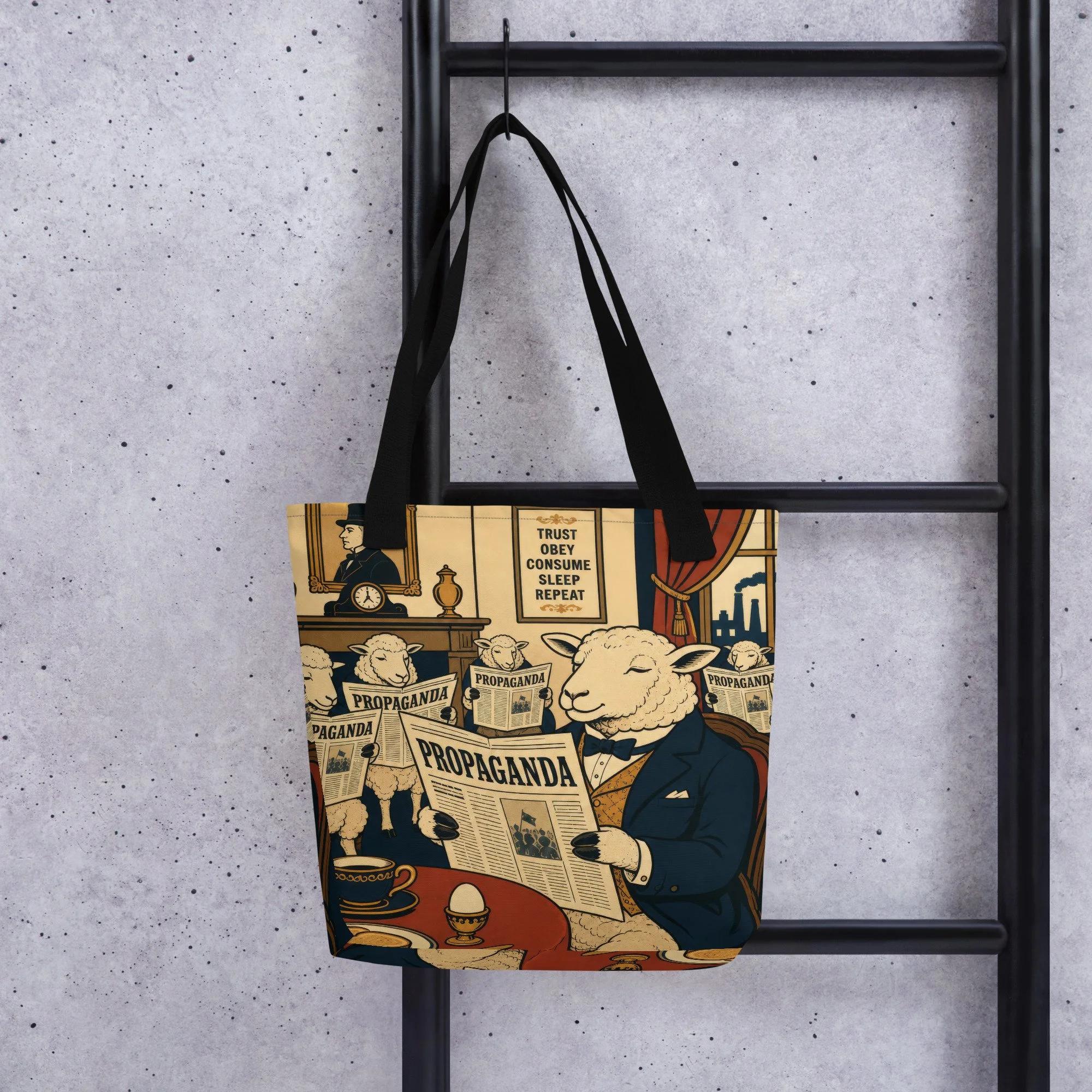 Propaganda Breakfast Tote Bag