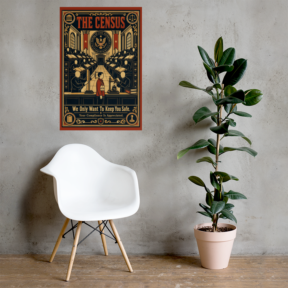 The Census Vintage Propaganda Poster