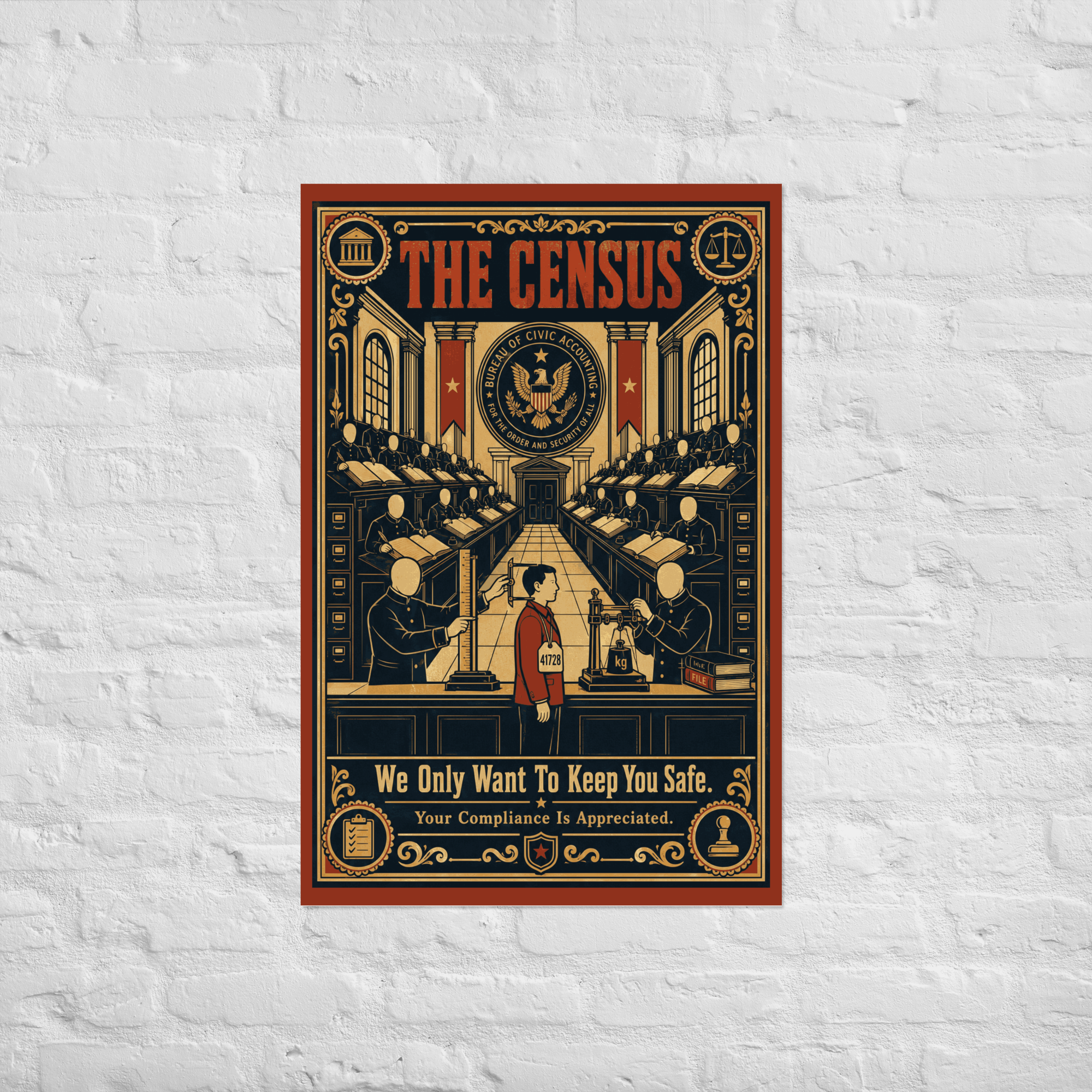 The Census Vintage Propaganda Poster