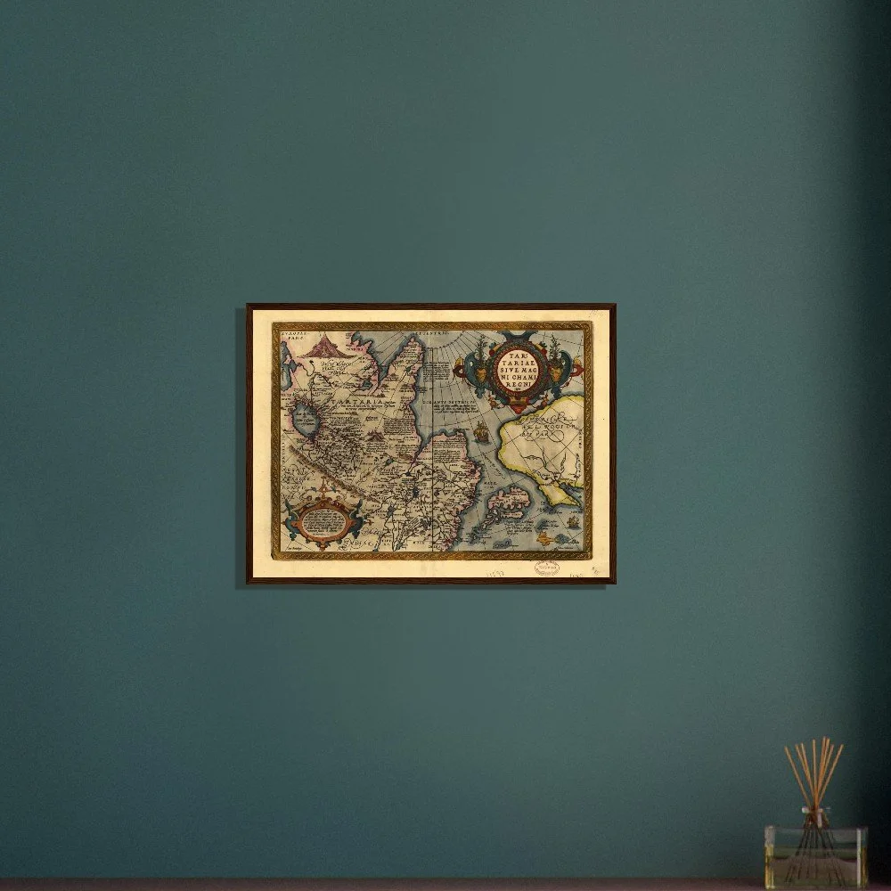 Tartaria Map: Ortelius 1570 Tartariae Framed Archival Print