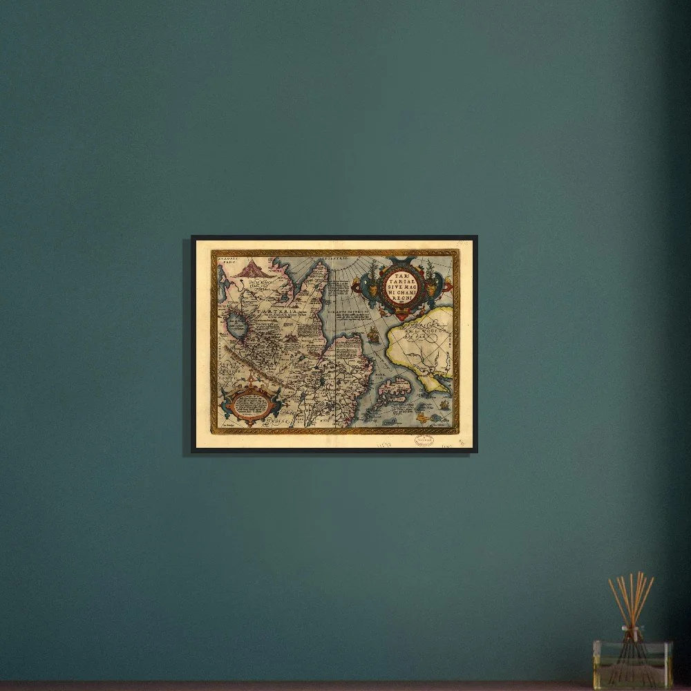Tartaria Map: Ortelius 1570 Tartariae Framed Archival Print