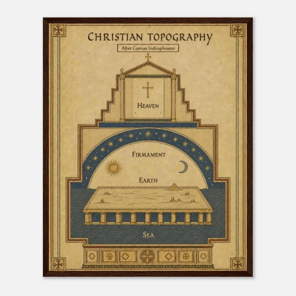 Early Christian Cosmology Poster, After Cosmas Indicopleustes
