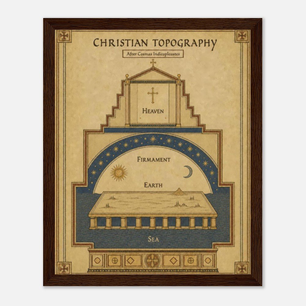 Early Christian Cosmology Poster, After Cosmas Indicopleustes