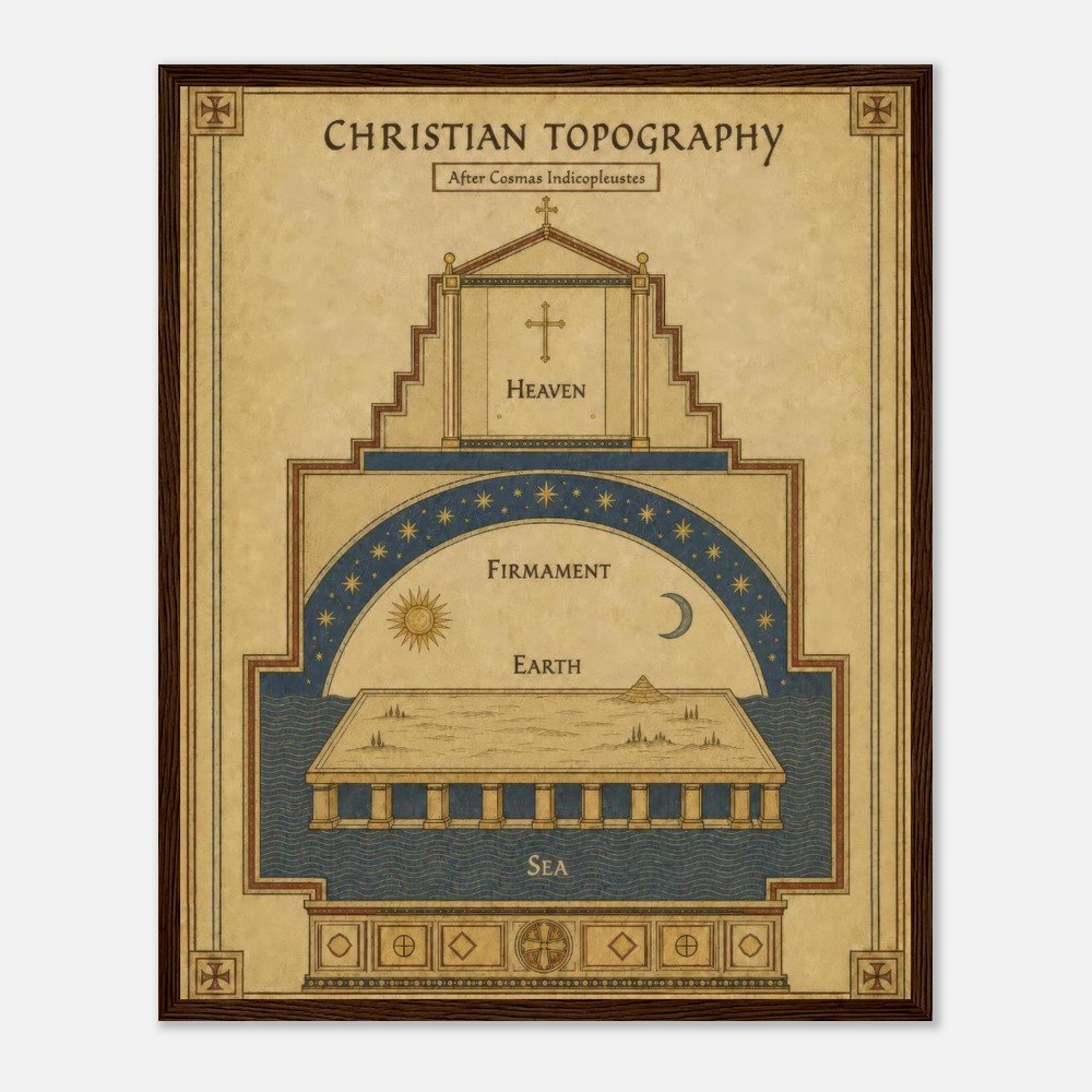 Early Christian Cosmology Poster, After Cosmas Indicopleustes