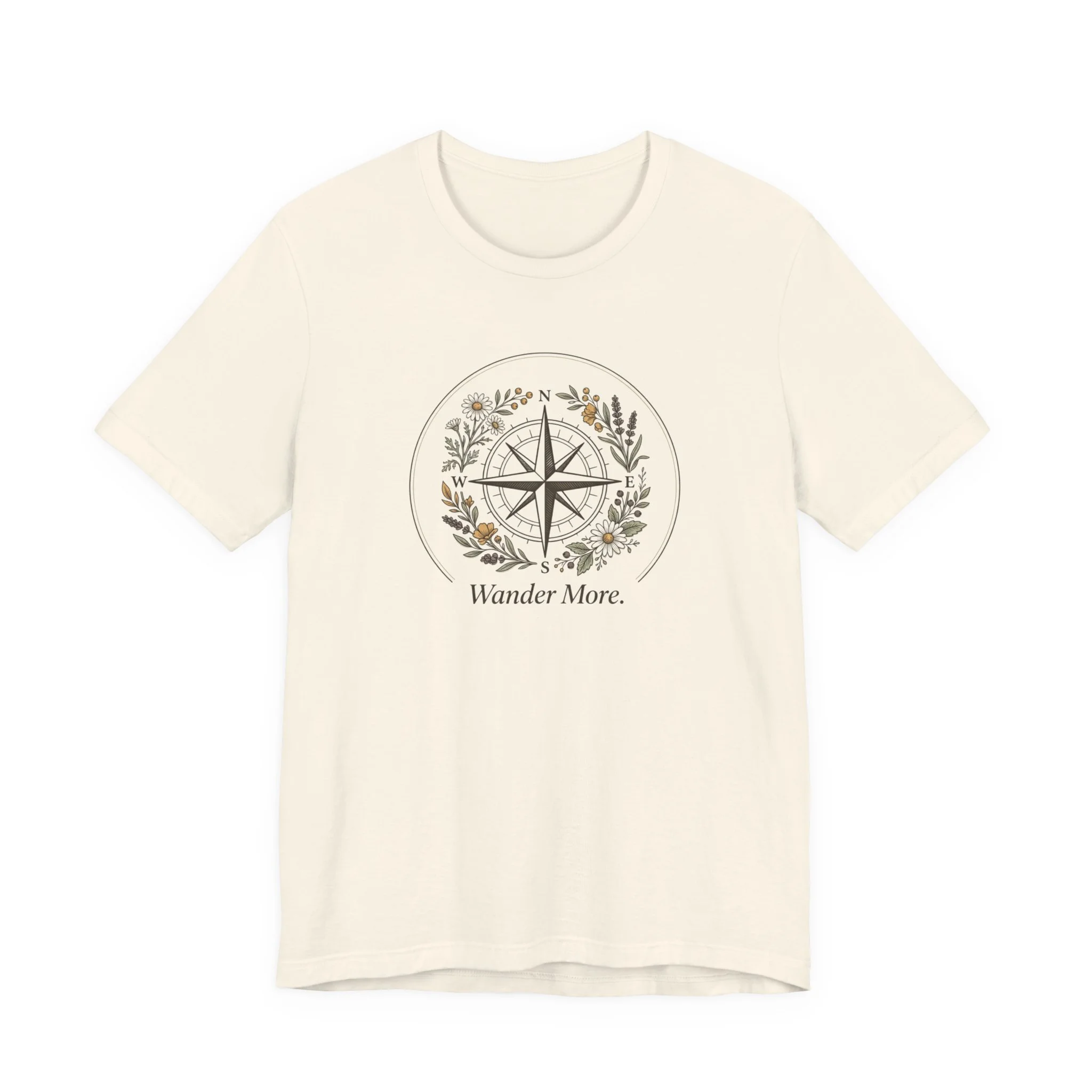 Wander More Compass Floral tee
