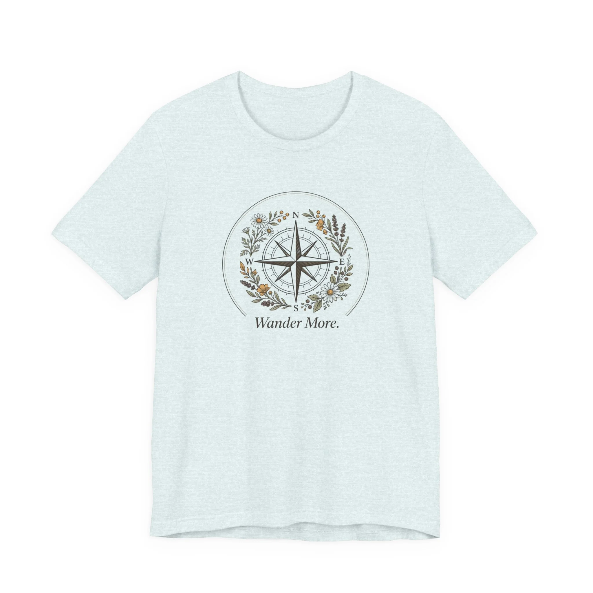 Wander More Compass Floral tee