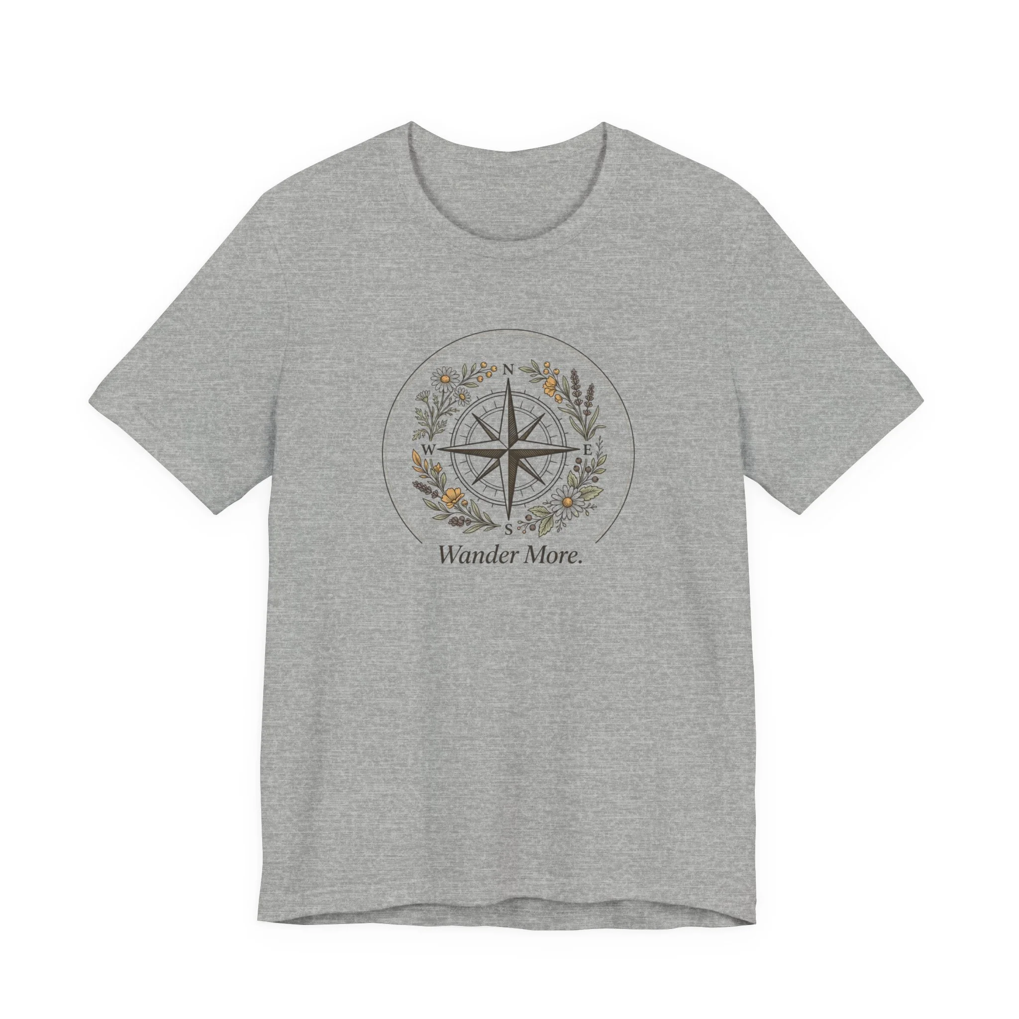 Wander More Compass Floral tee