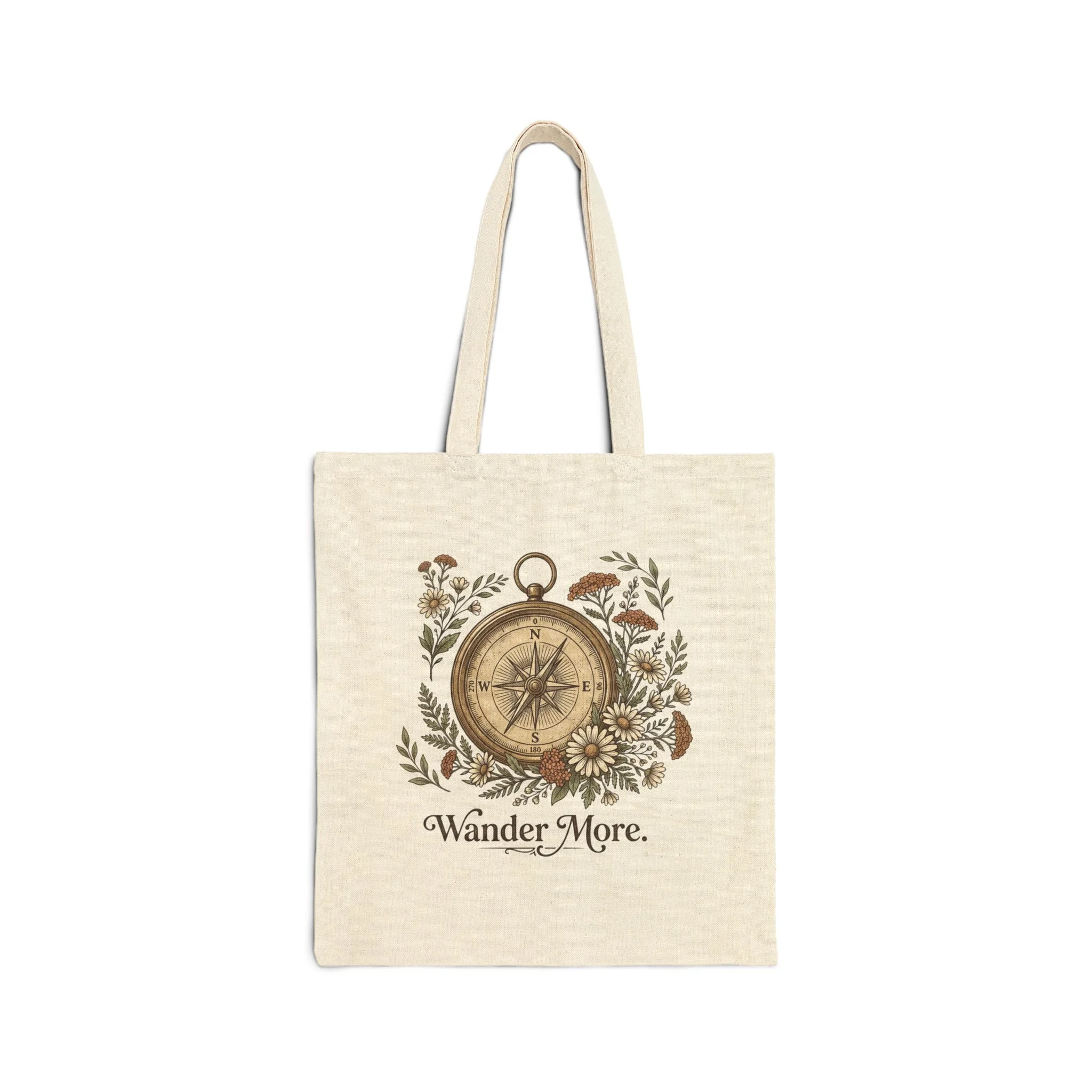 Wander More Compass Tote Bag