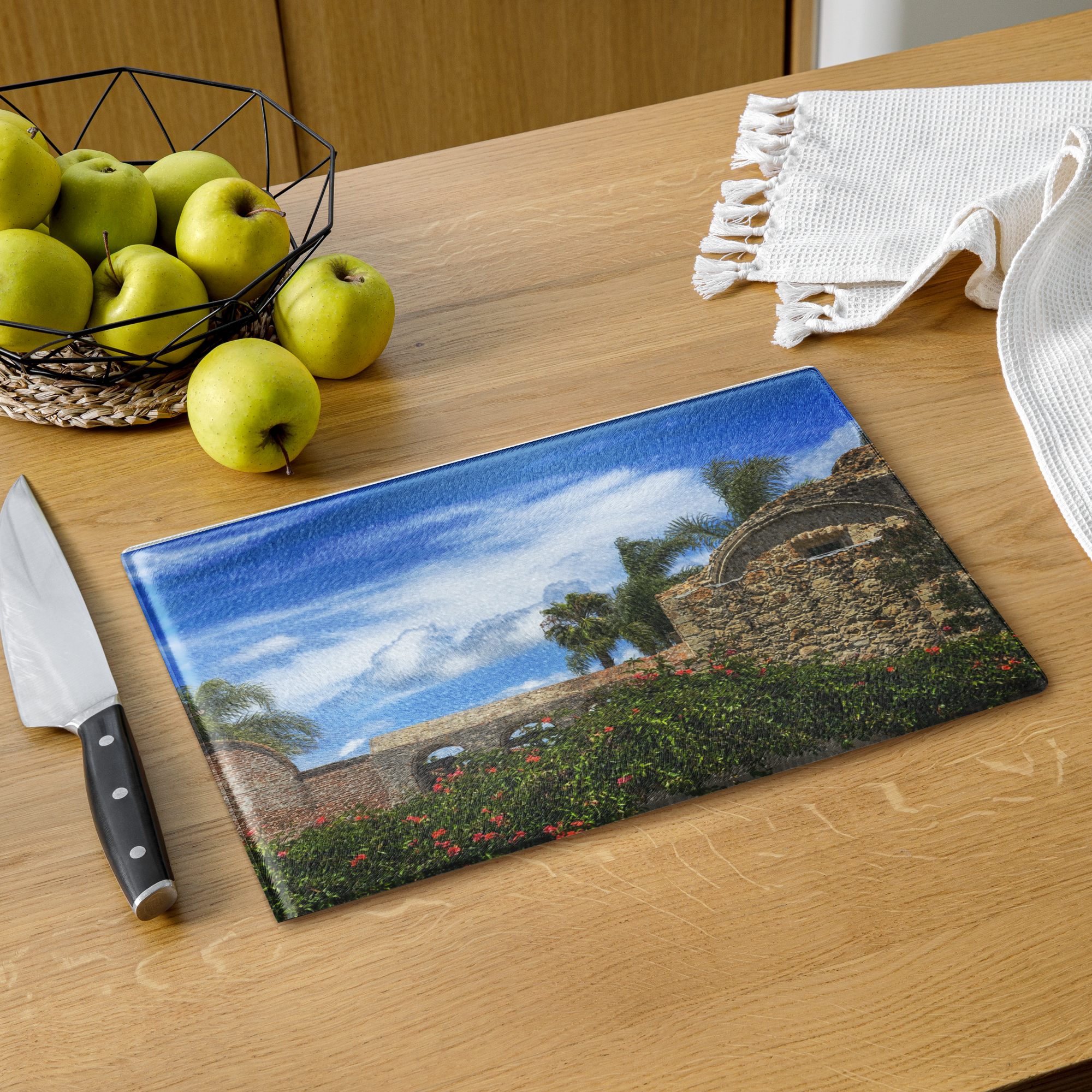 San Juan Capistrano Tempered Glass cutting board