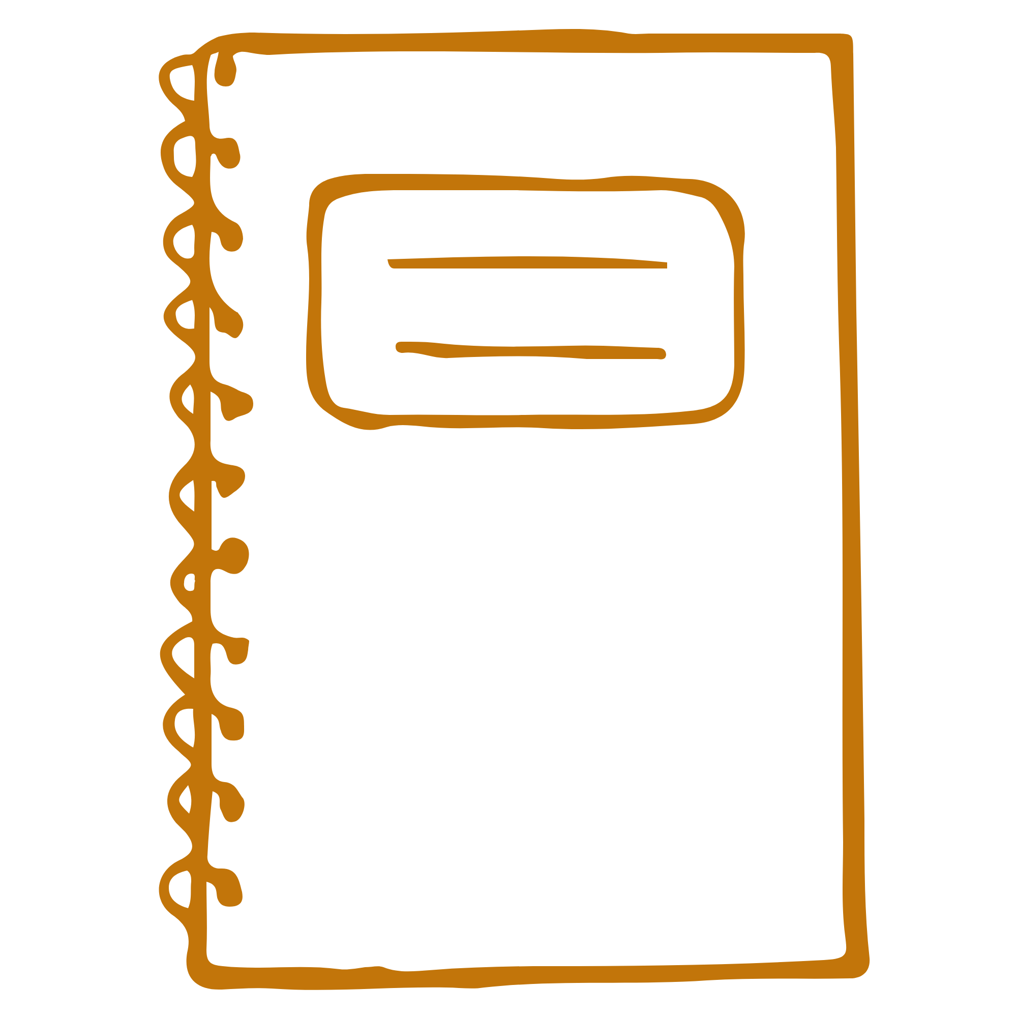orange icon of notebook