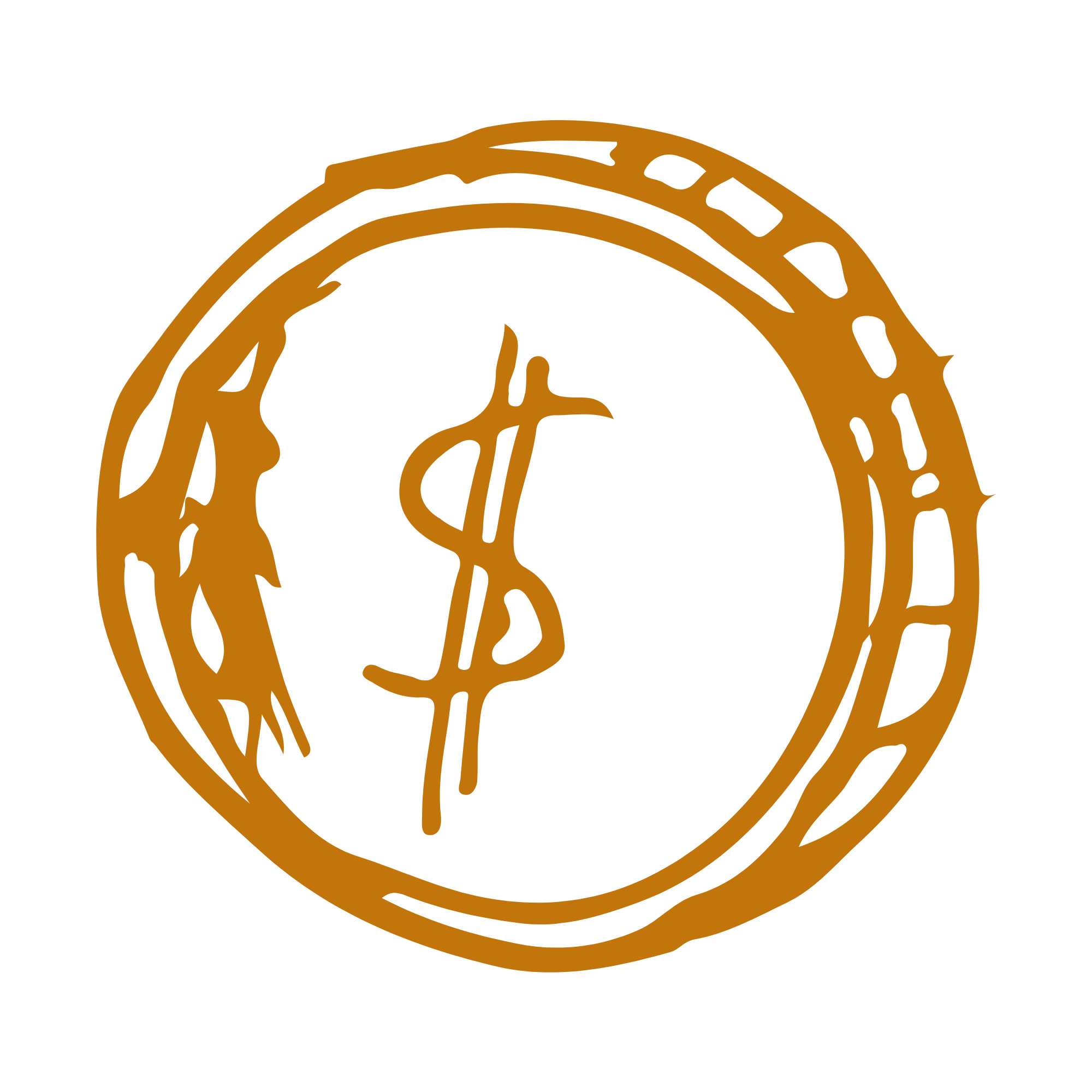 orange icon of coin