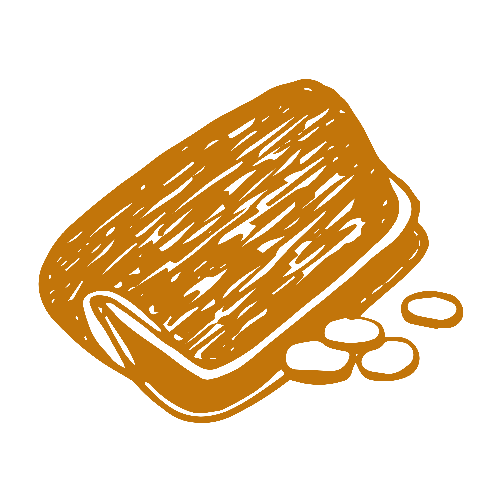 orange icon of pencil cup