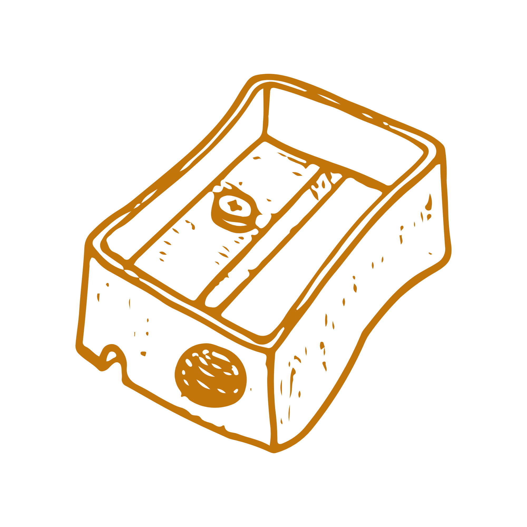 Line drawing of pencil sharpener
