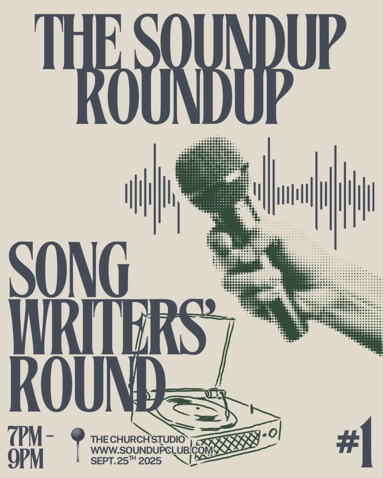 For the very first writers round for The Soundup Club, I created a an eye-catching, trendy, yet easily simple flyer for all of their social media platforms, giving a simple but bold statement to catch the our audiences eye. 