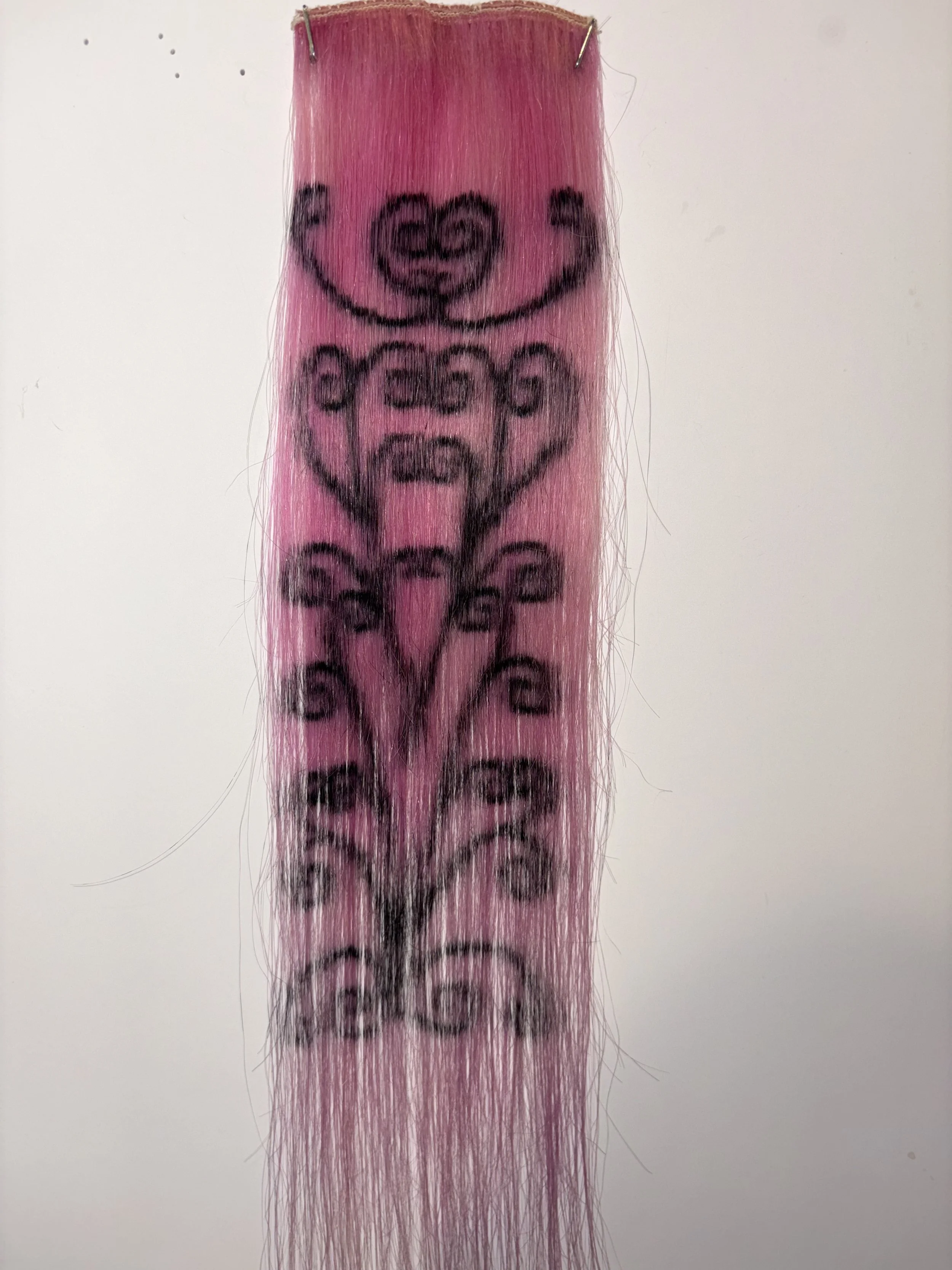 Pink Swirly clip-in