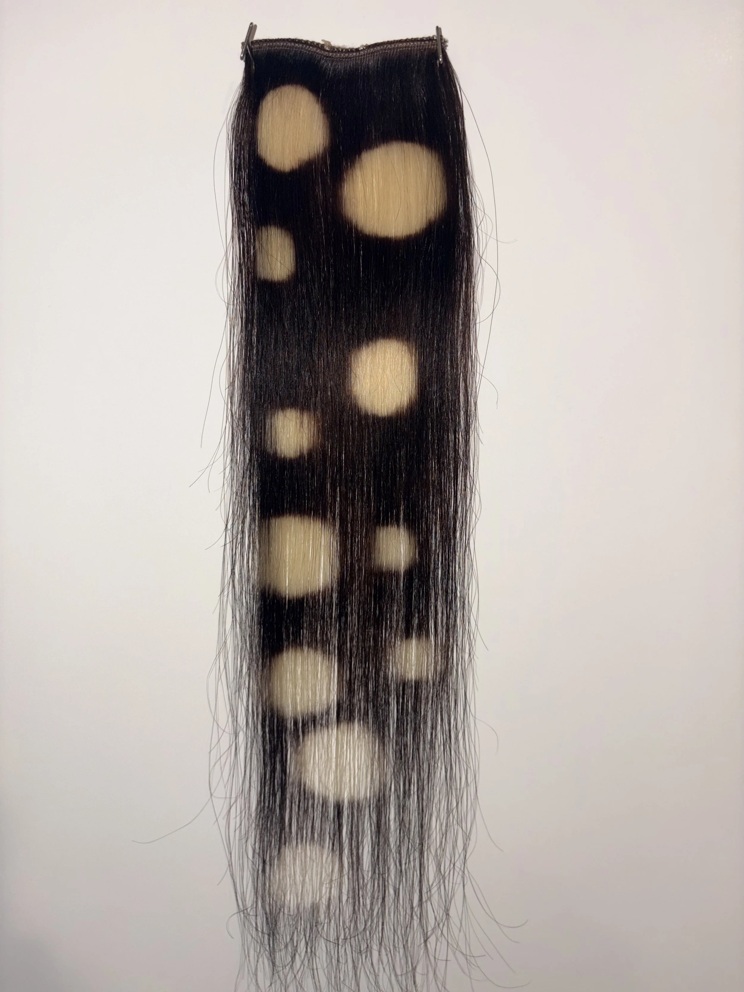 Med/Dark Brown with Blonde spots clip-in