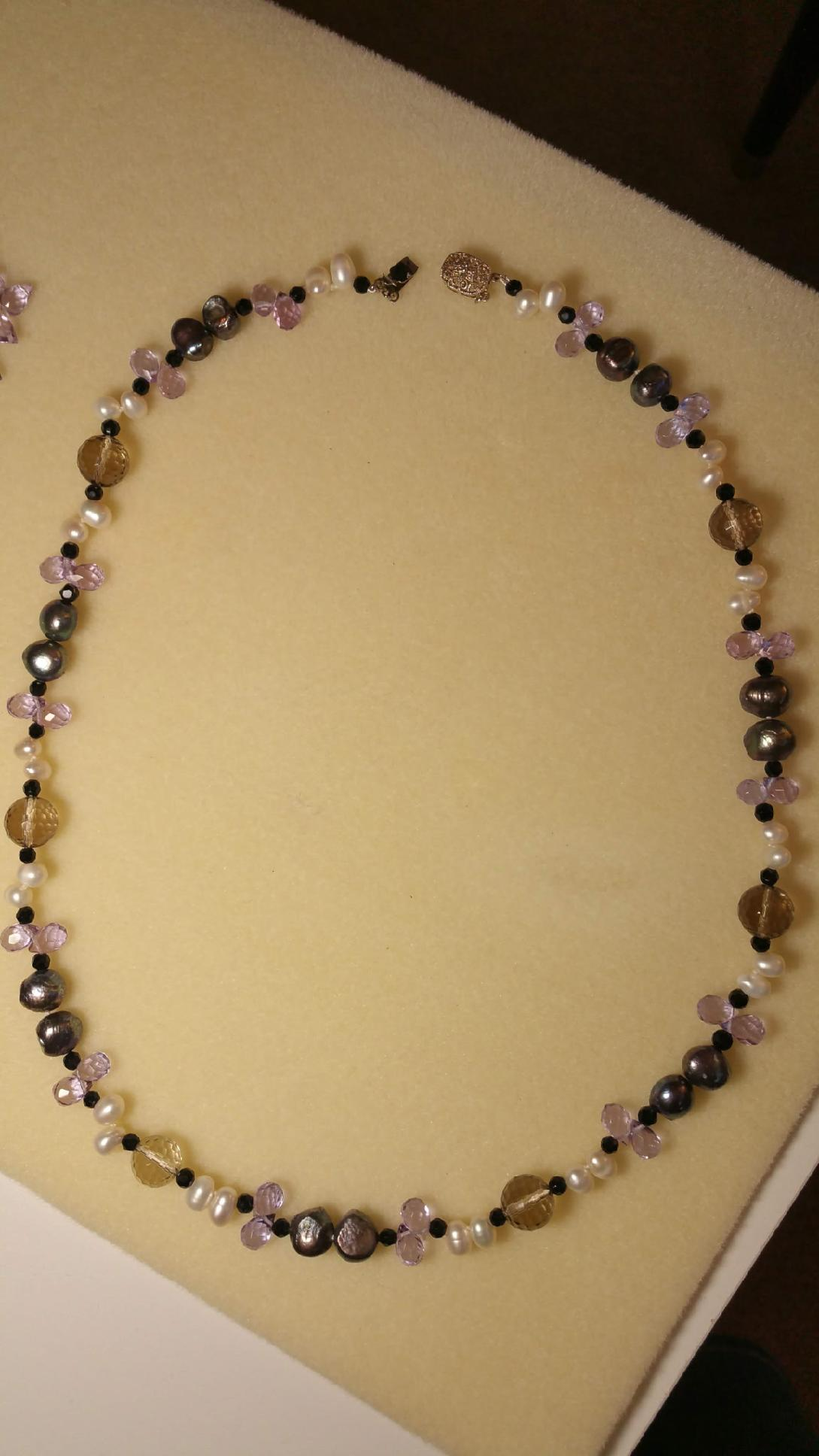 Before Repair Original necklace prior to restoration and clasp replacement.