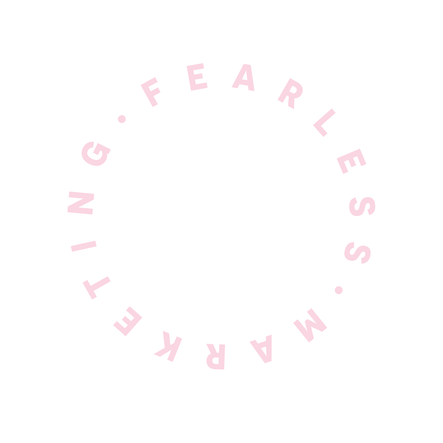 Light pink text arranged in a circular pattern spelling out "GIVE EARLE " with light gray dots in between.