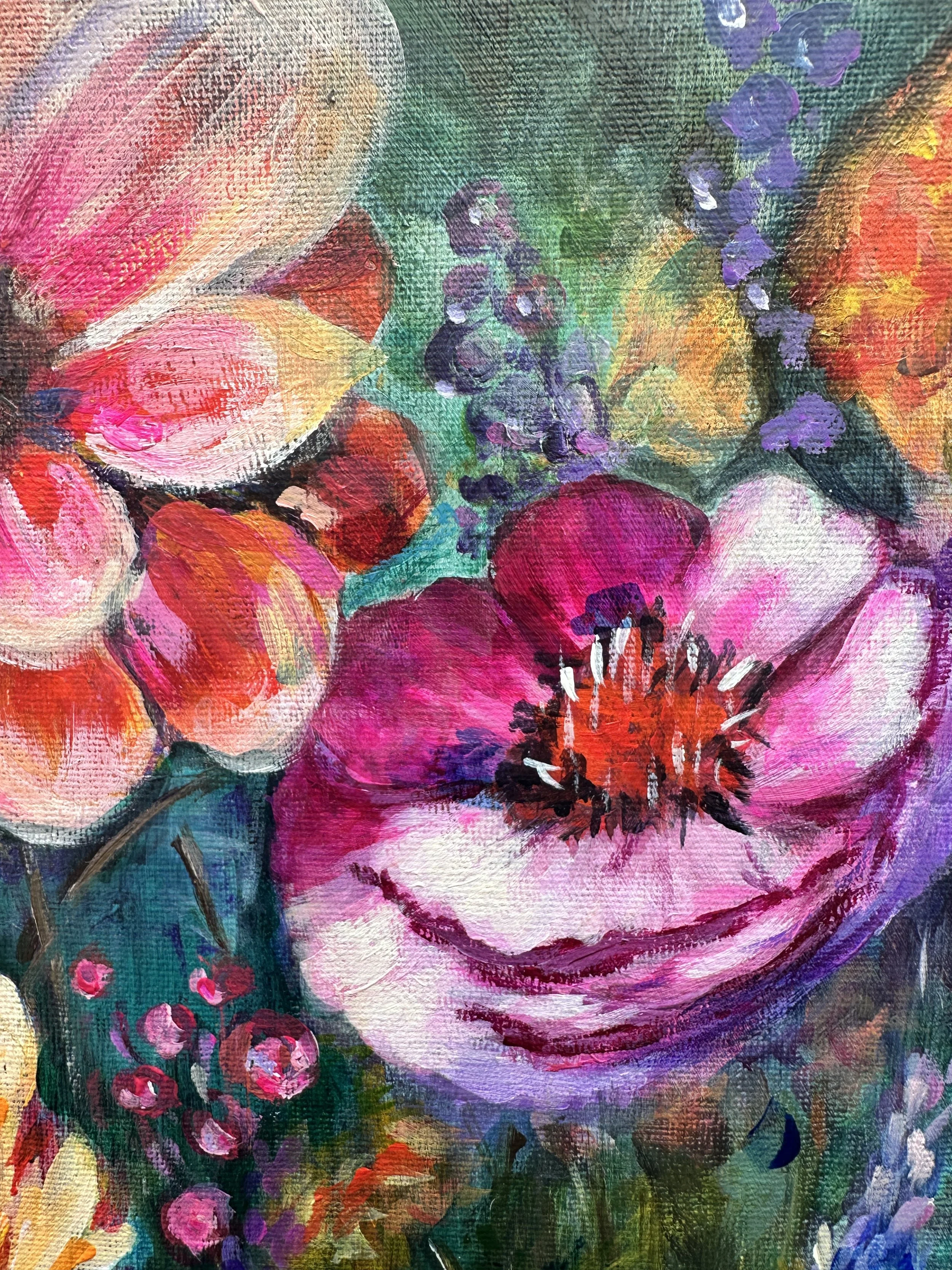 botanical flowers art work by beverly swift
