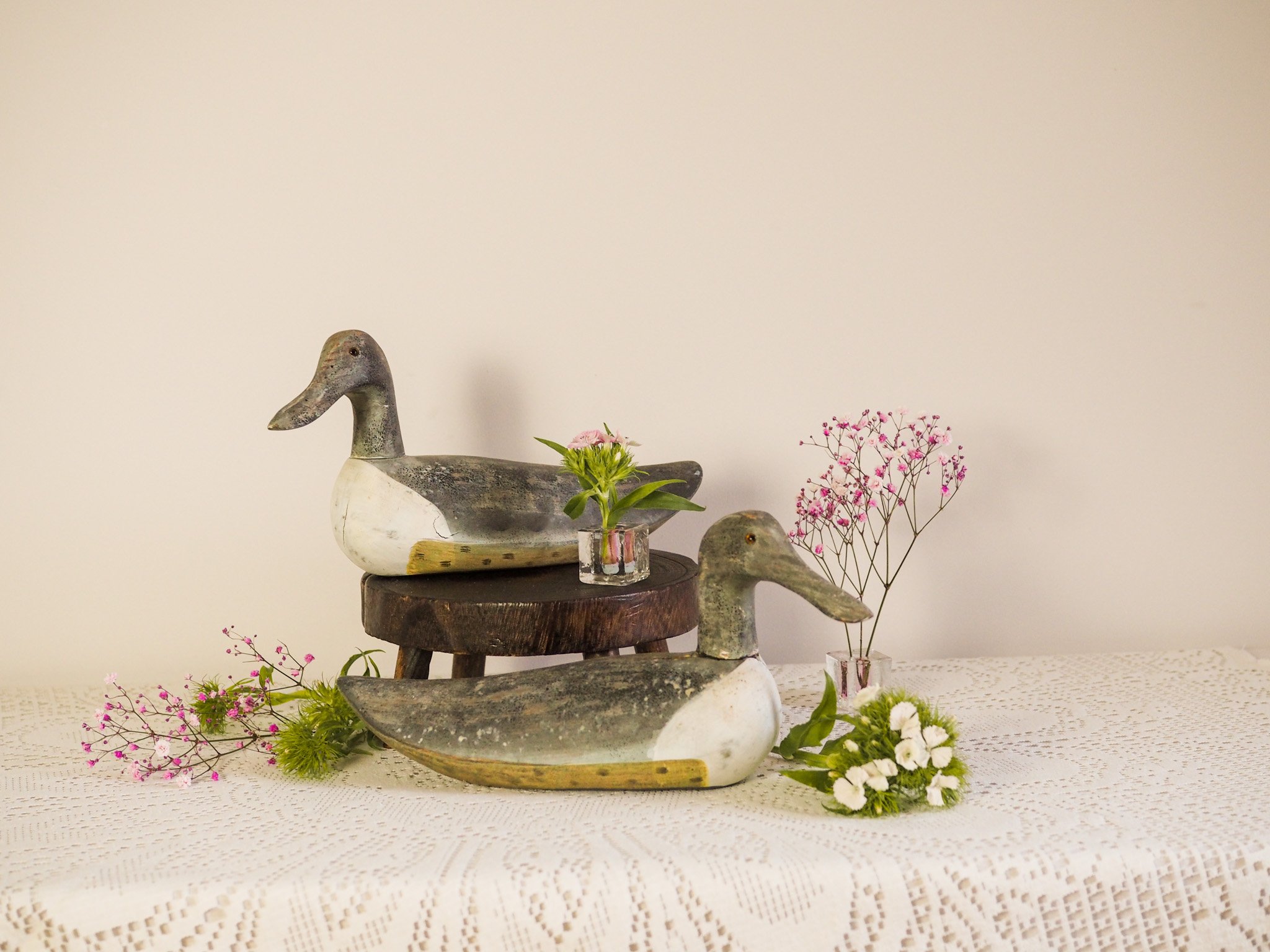 Pair of Antique Wooden Duck Decoys