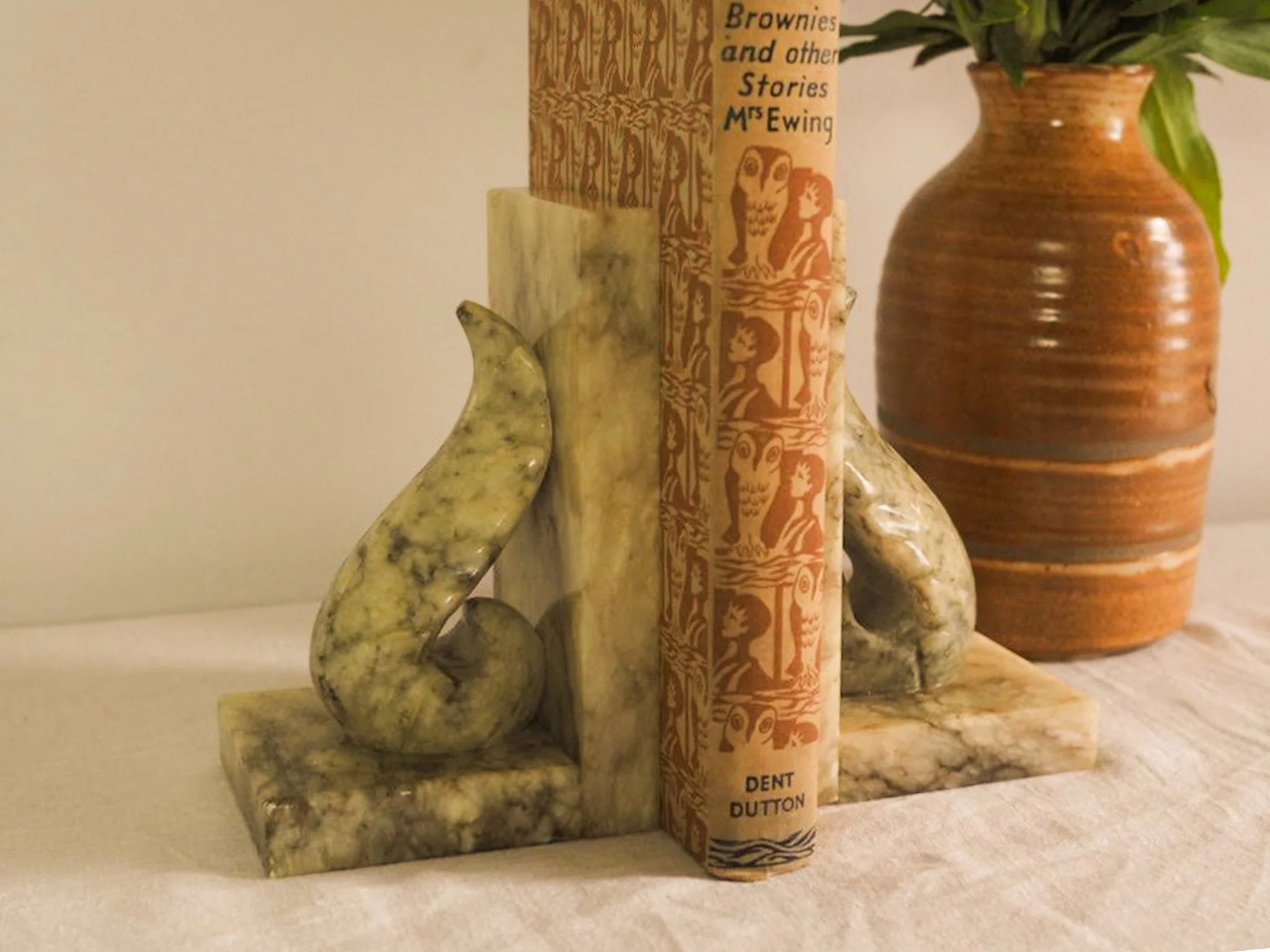 Italian Alabaster Bookends, c.1960s