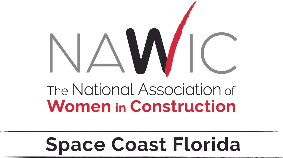 Logo of the National Association of Women in Construction (NAWIC), with the text 'Space Coast Florida' underneath.