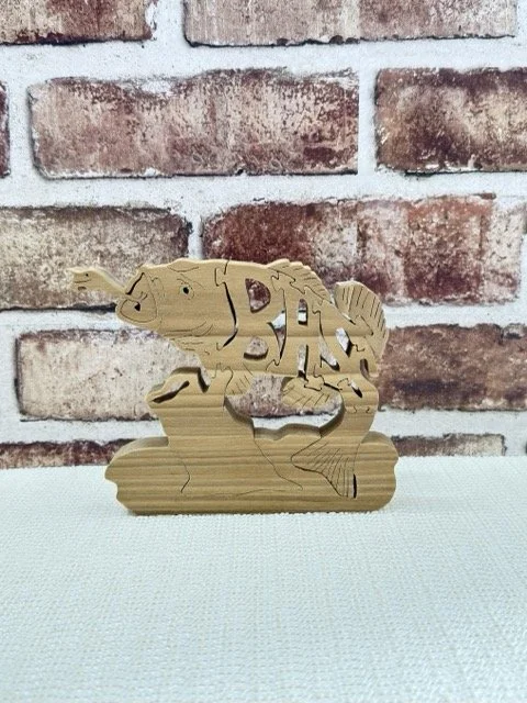 Wooden Bass Fish Puzzle