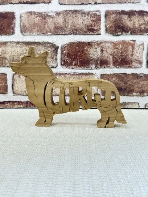 Wooden Corgi Dog Puzzle