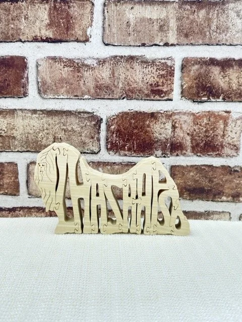 Wooden Lhasa Apso Dog Puzzle