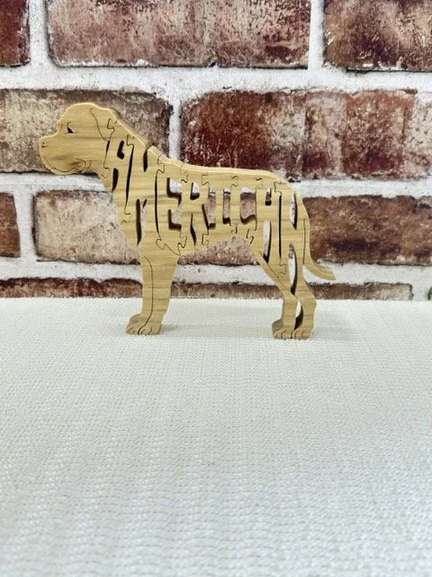 Wooden American Bulldog Puzzle